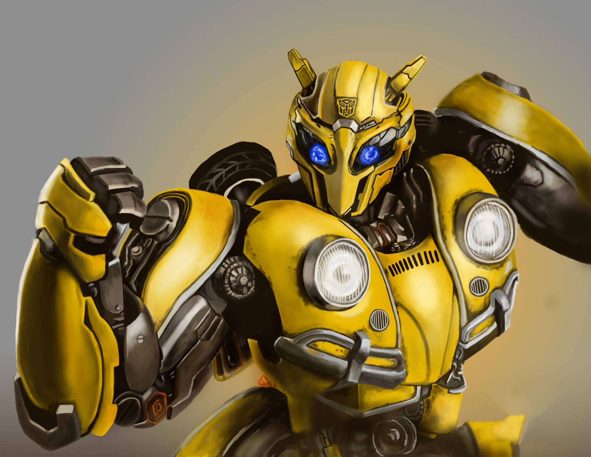 Download 4K Ultra HD Transformers Bumblebee Clenched Fist Wallpaper