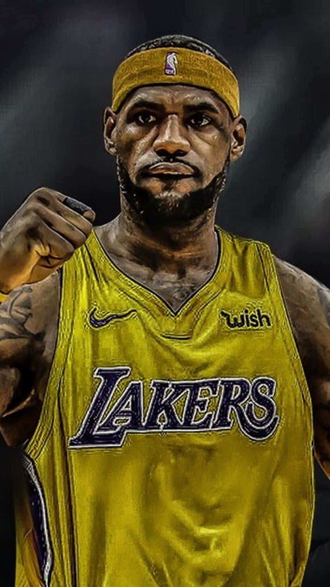 Download Lebron James showing off his new iPhone Wallpaper