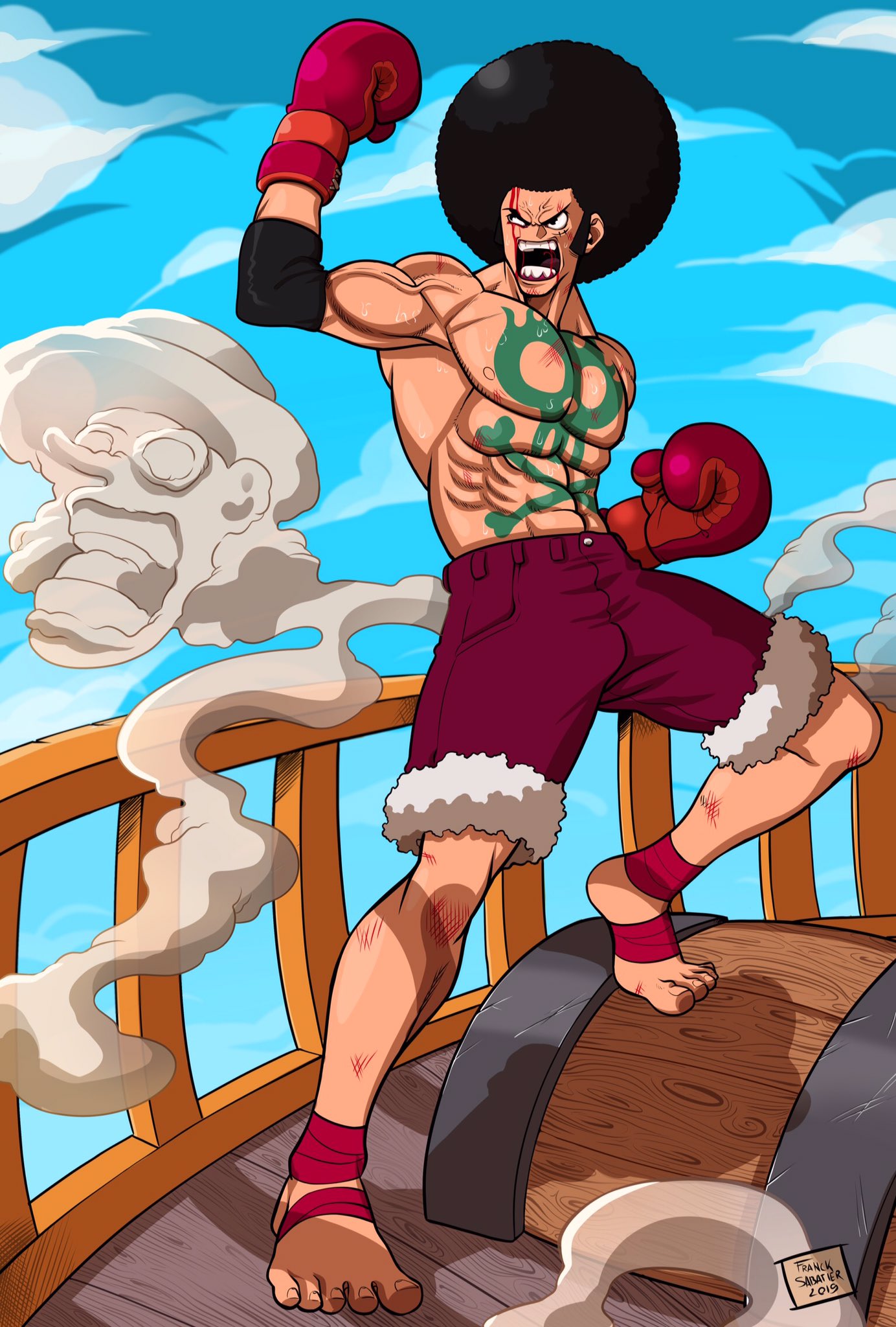 Franck Sabatier of the day with Afro Luffy ! #OnePiece