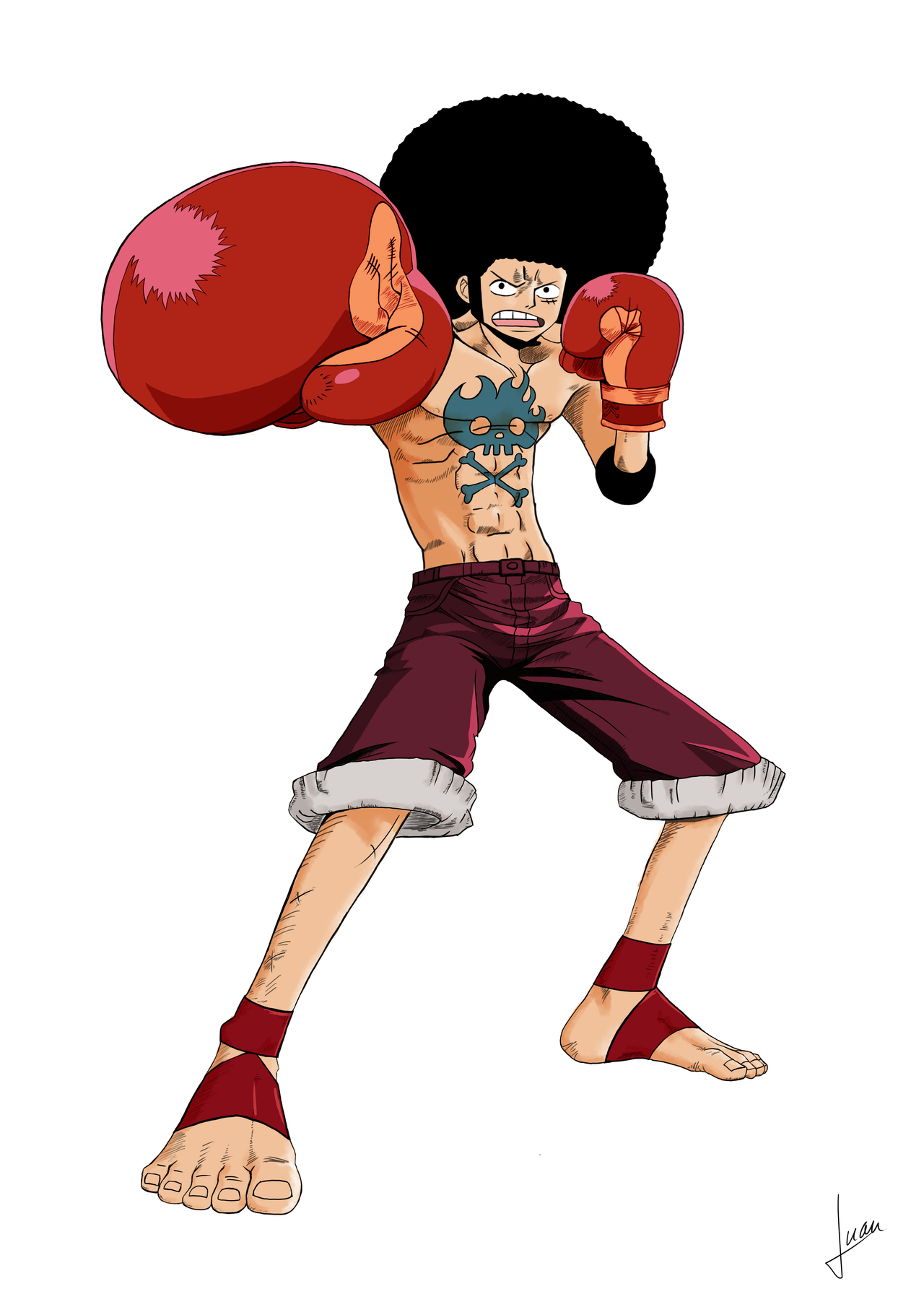 Afro Luffy Colour. Luffy, One piece luffy, One piece anime