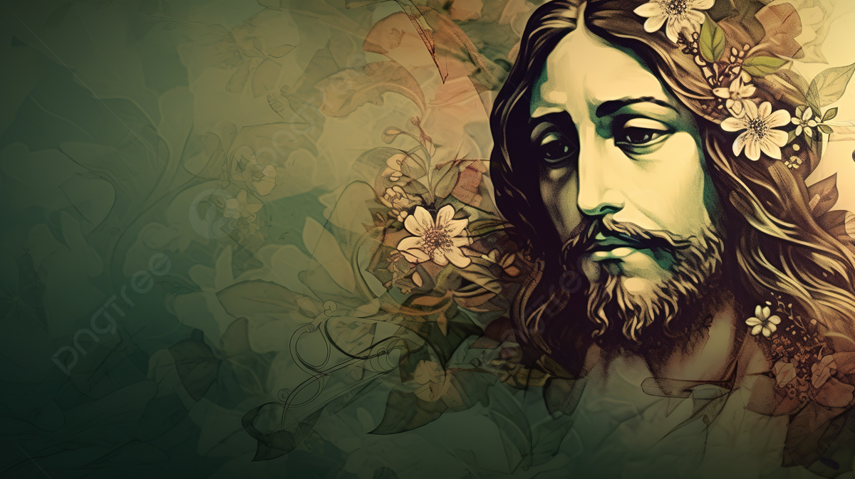 Jesus With Flowery Background Wallpaper, Picture Of Jesus Wallpaper Background Image And Wallpaper for Free Download
