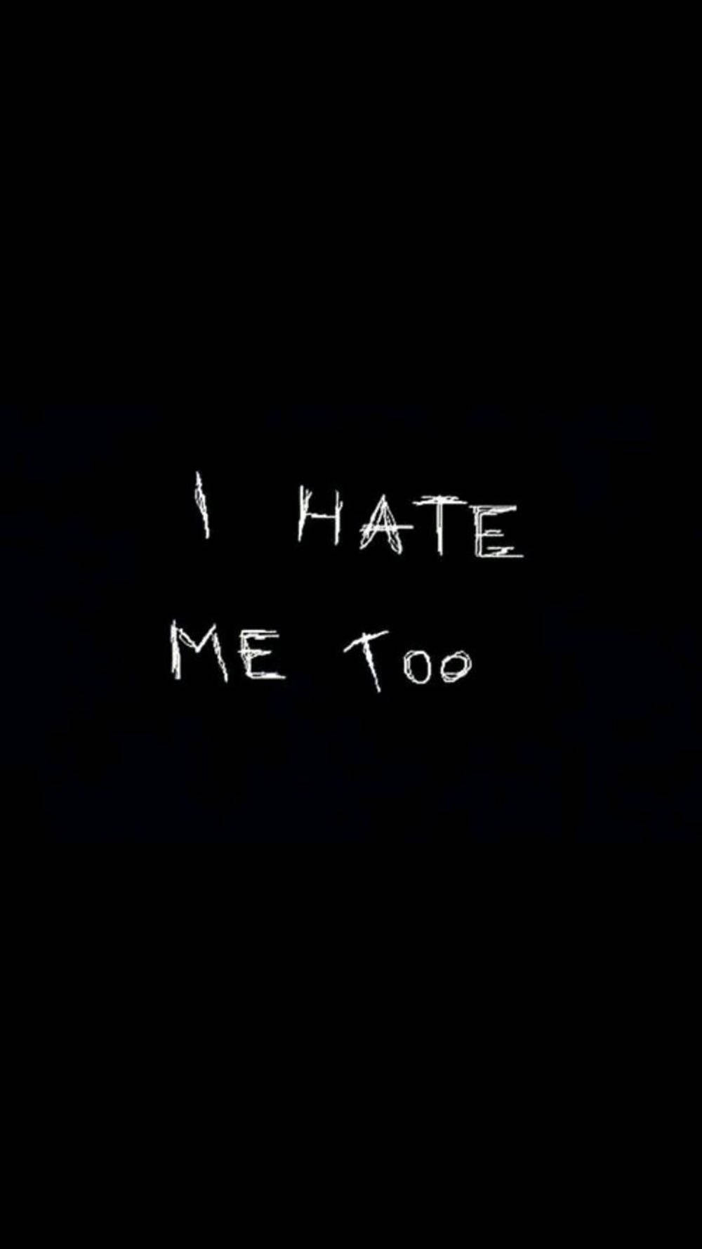 Download Hate Sad Black Wallpaper