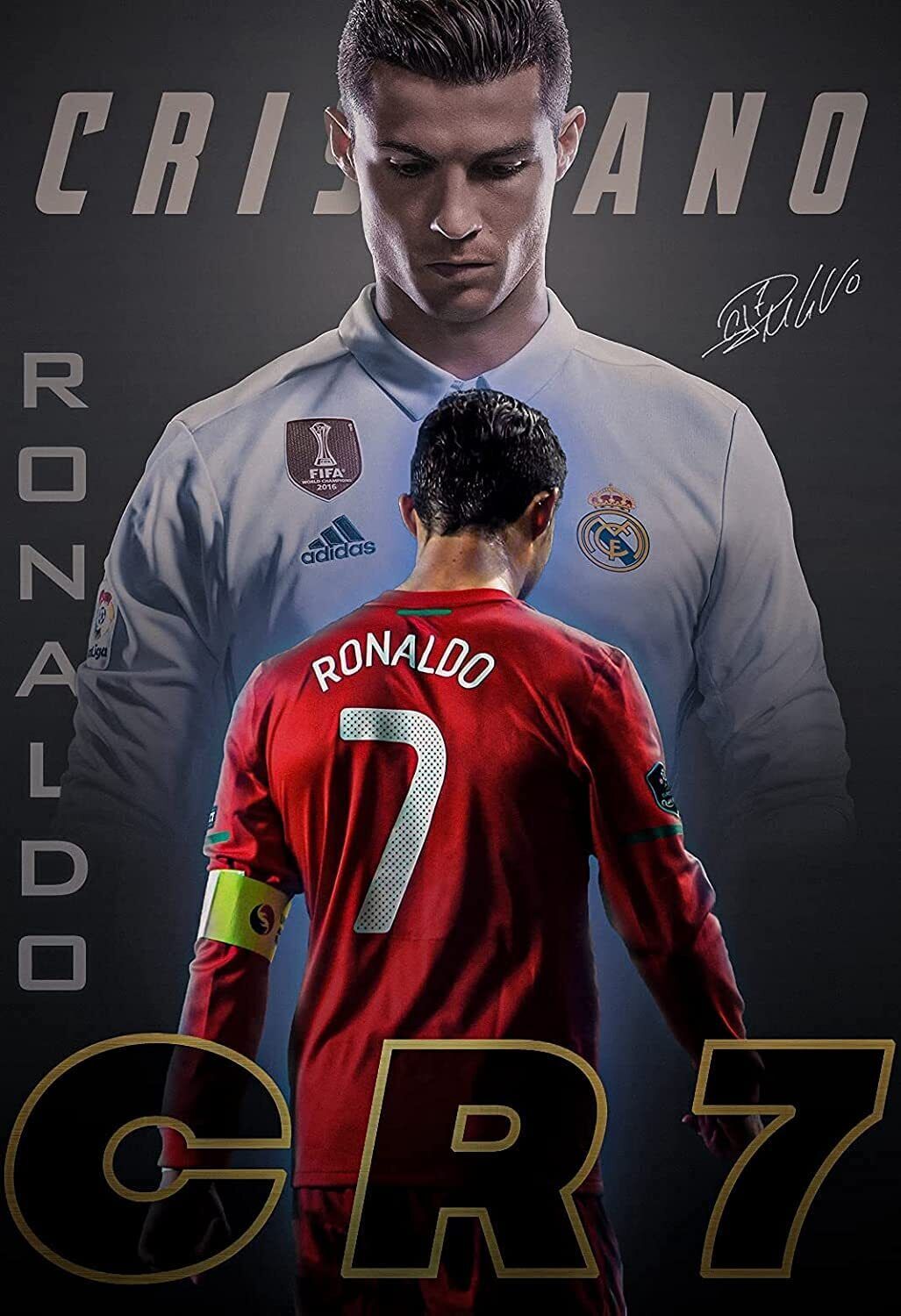 Cristiano Ronaldo Poster for Wall Art CR7 Football Soccer Wall Art for Living