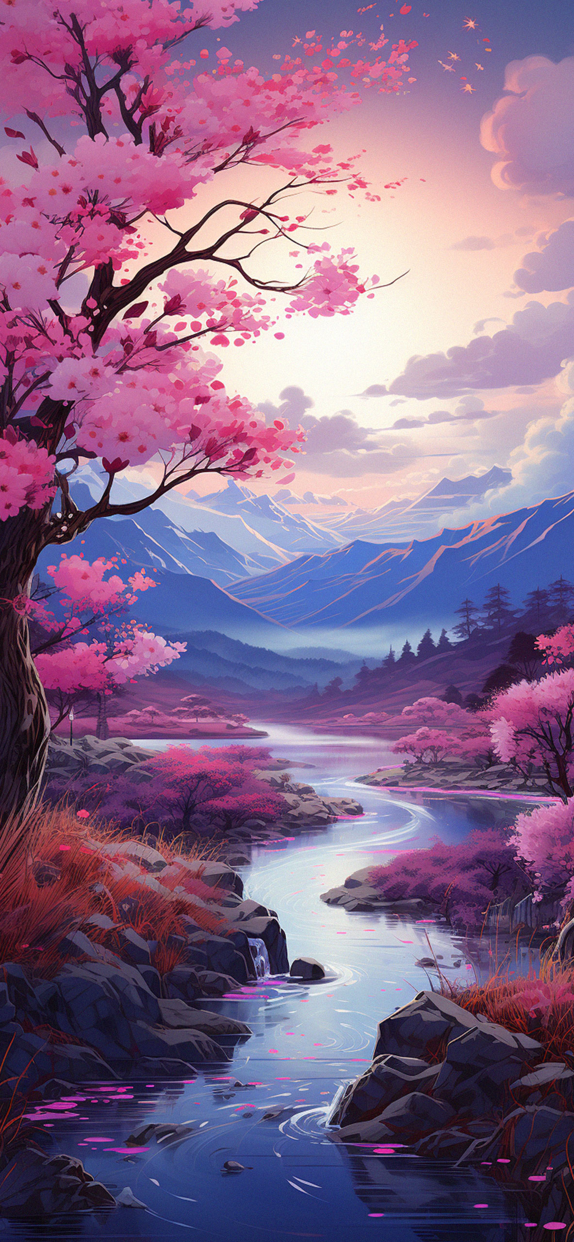 Landscape Mountains & River Anime