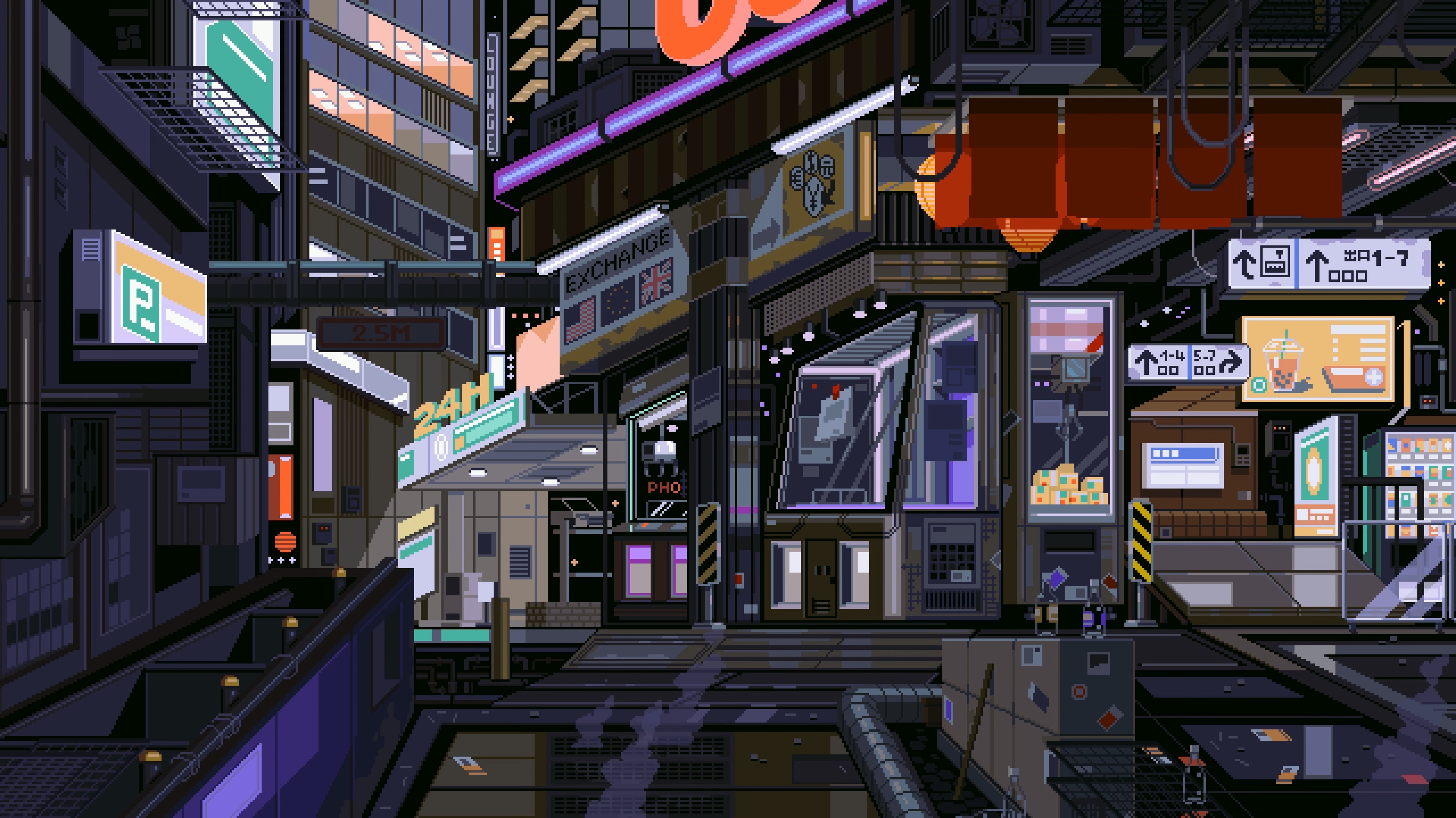 A Pixel Art on Cyberpunk x 1800