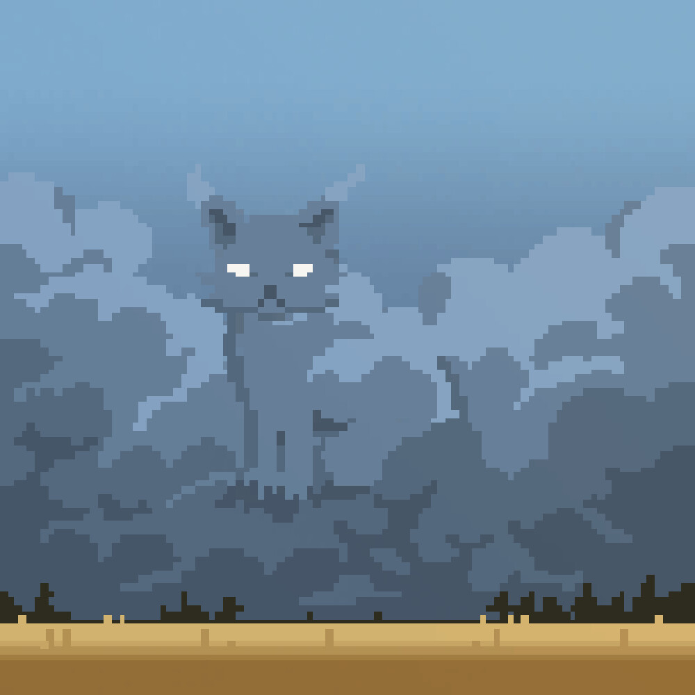 Thunder cat pixel art gif
