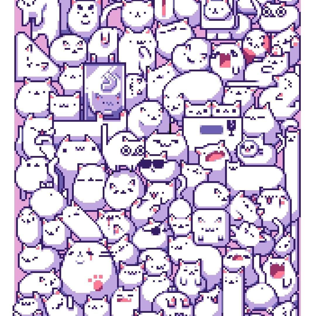 Cats #pixelart #pixels #cats #inx. Pixel art, Pixel art tutorial, Cool pixel art