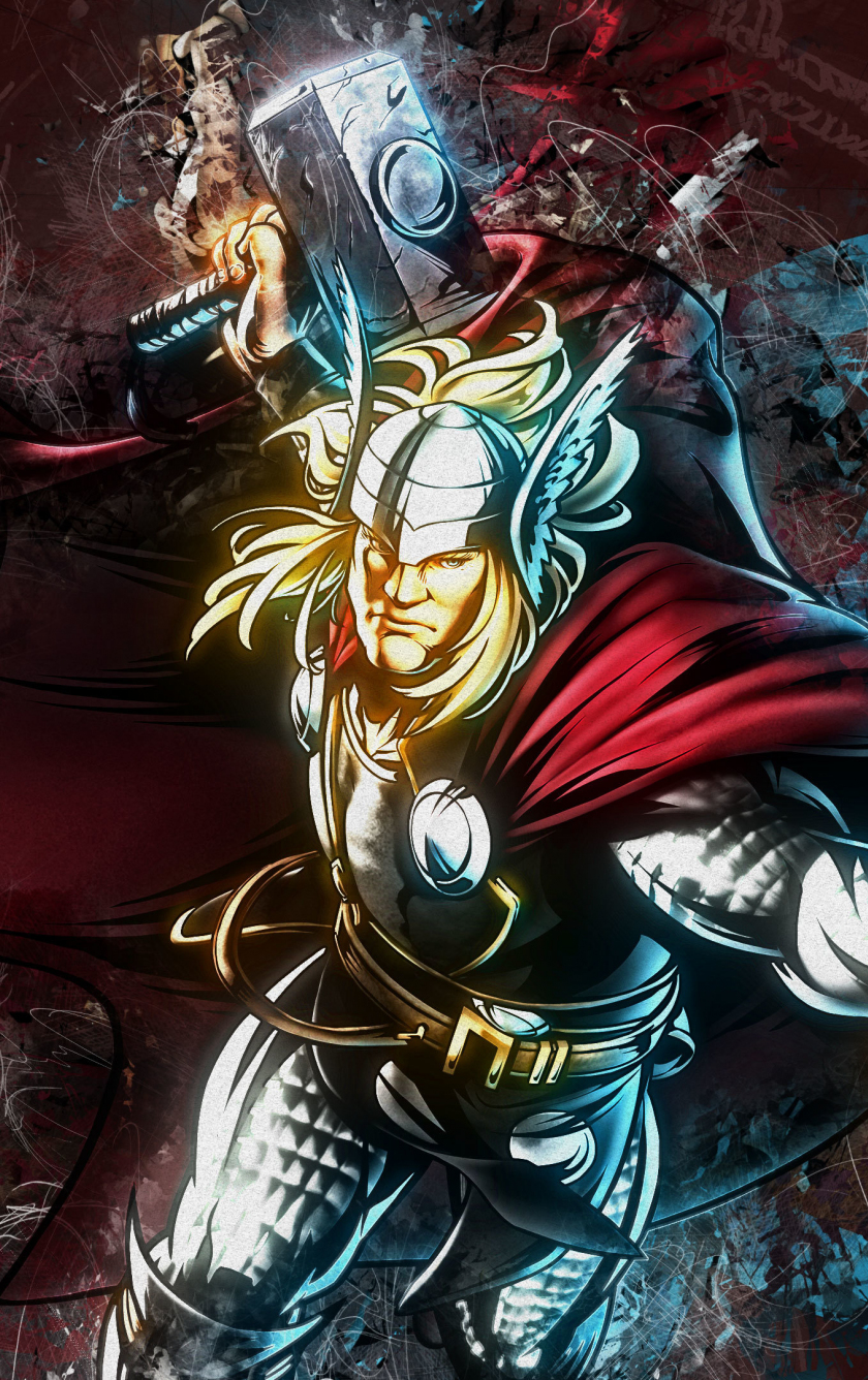 Download wallpaper 840x1336 thor, god