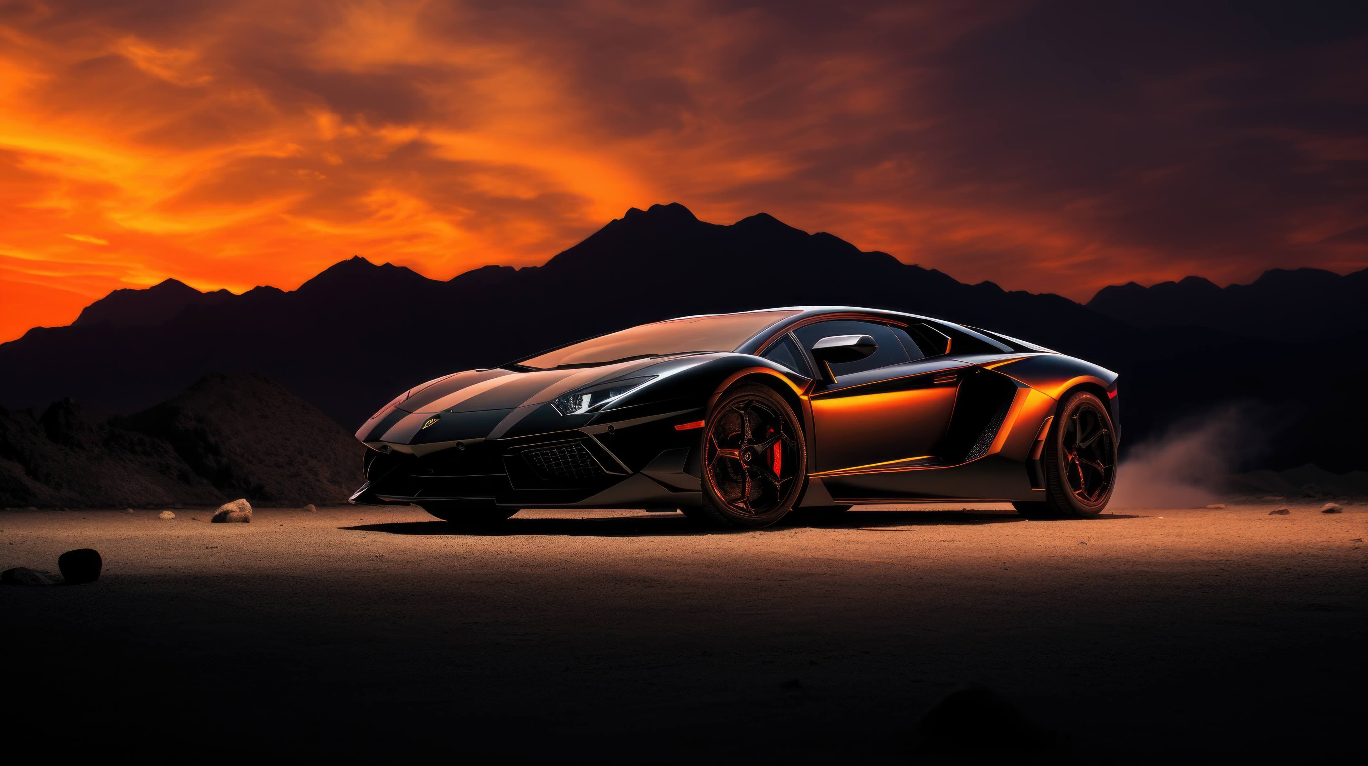 Free AI art image of car desktop HD wallpaper