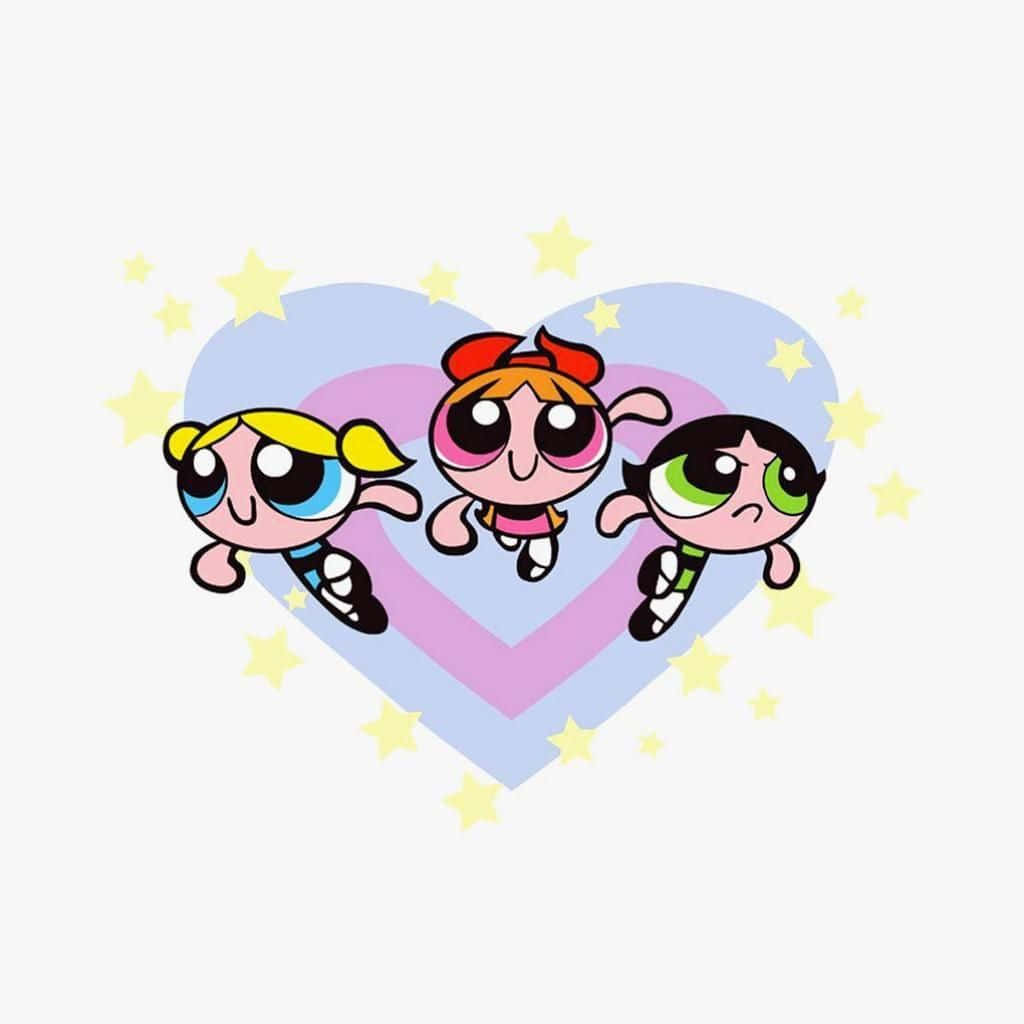 Download Powerpuff Girls Cartoons Heart IPad Wallpaper