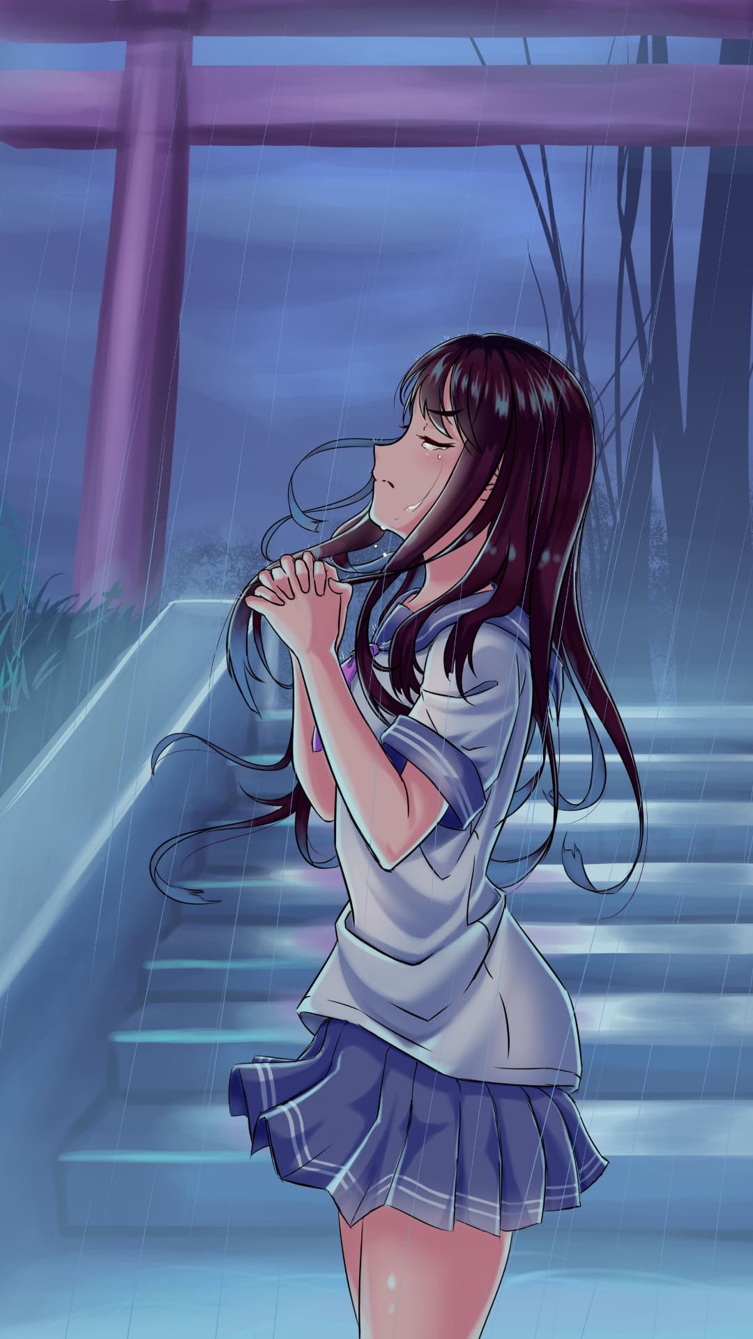 Alone Anime Girl Wallpaper Alone Anime Girl Wallpaper Download