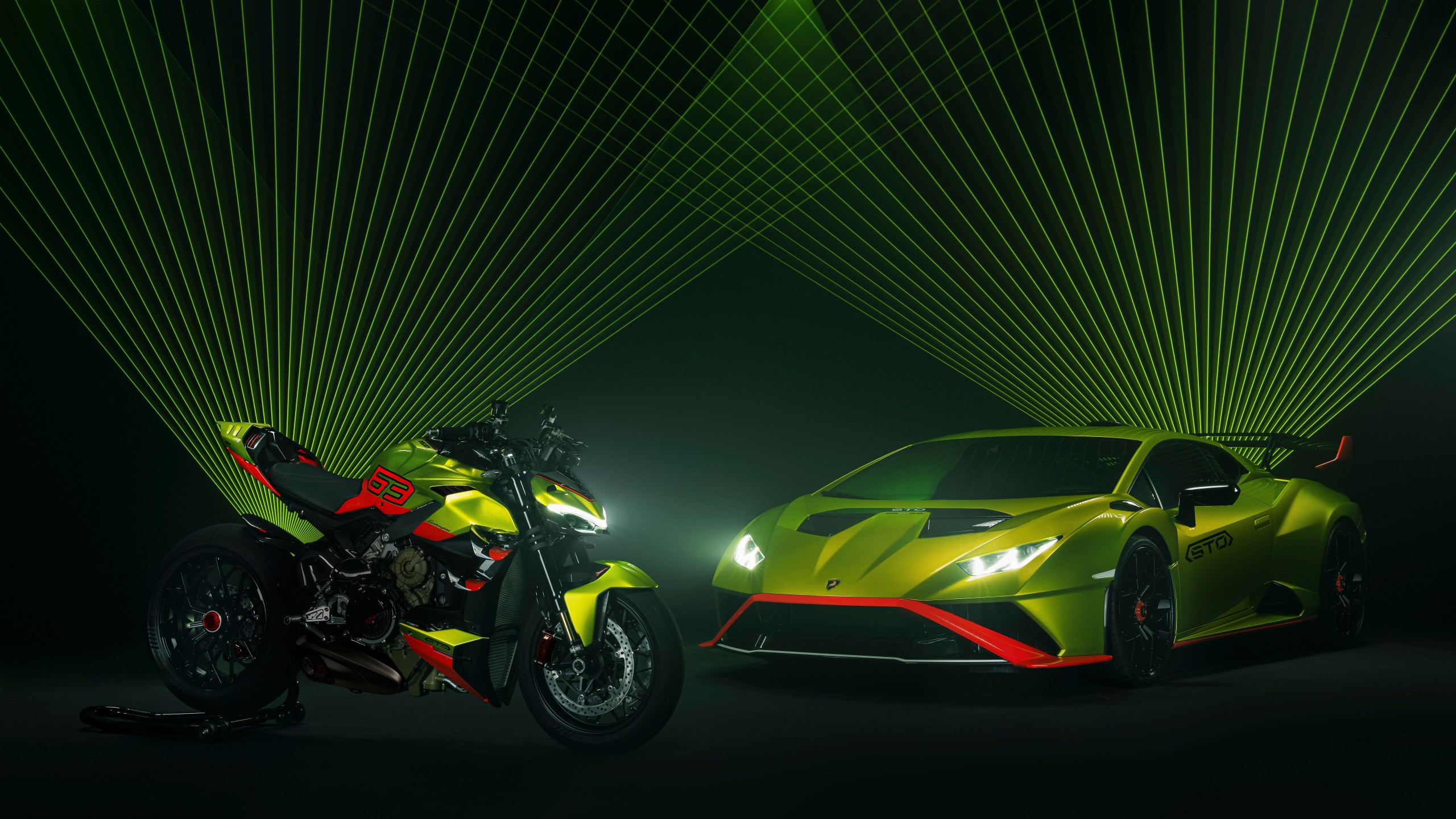 Ducati Streetfighter V4 Lamborghini Huracán STO 4K 8K Wallpaper Car Wallpaper