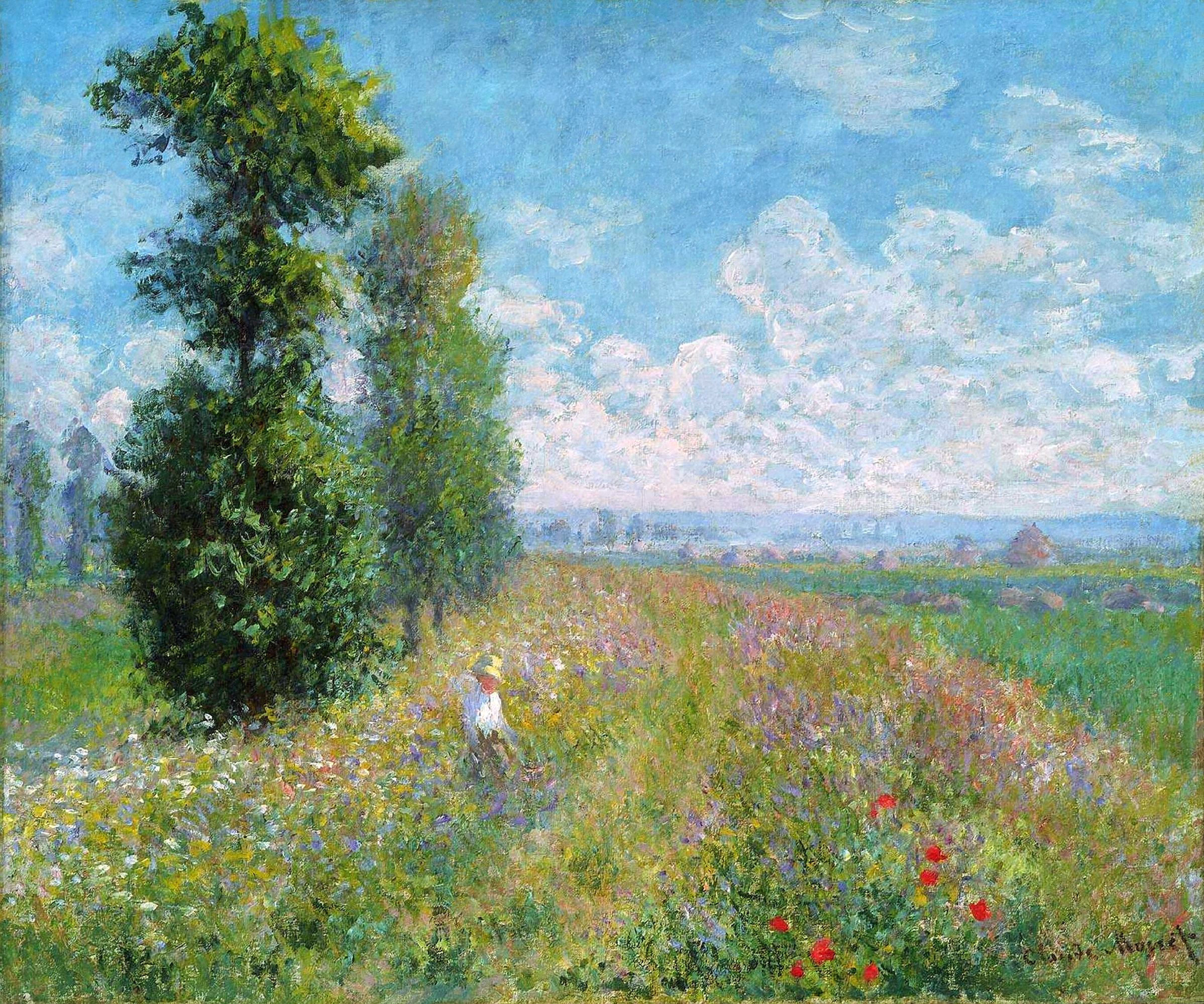Monet Meadow With Poplars Homepage