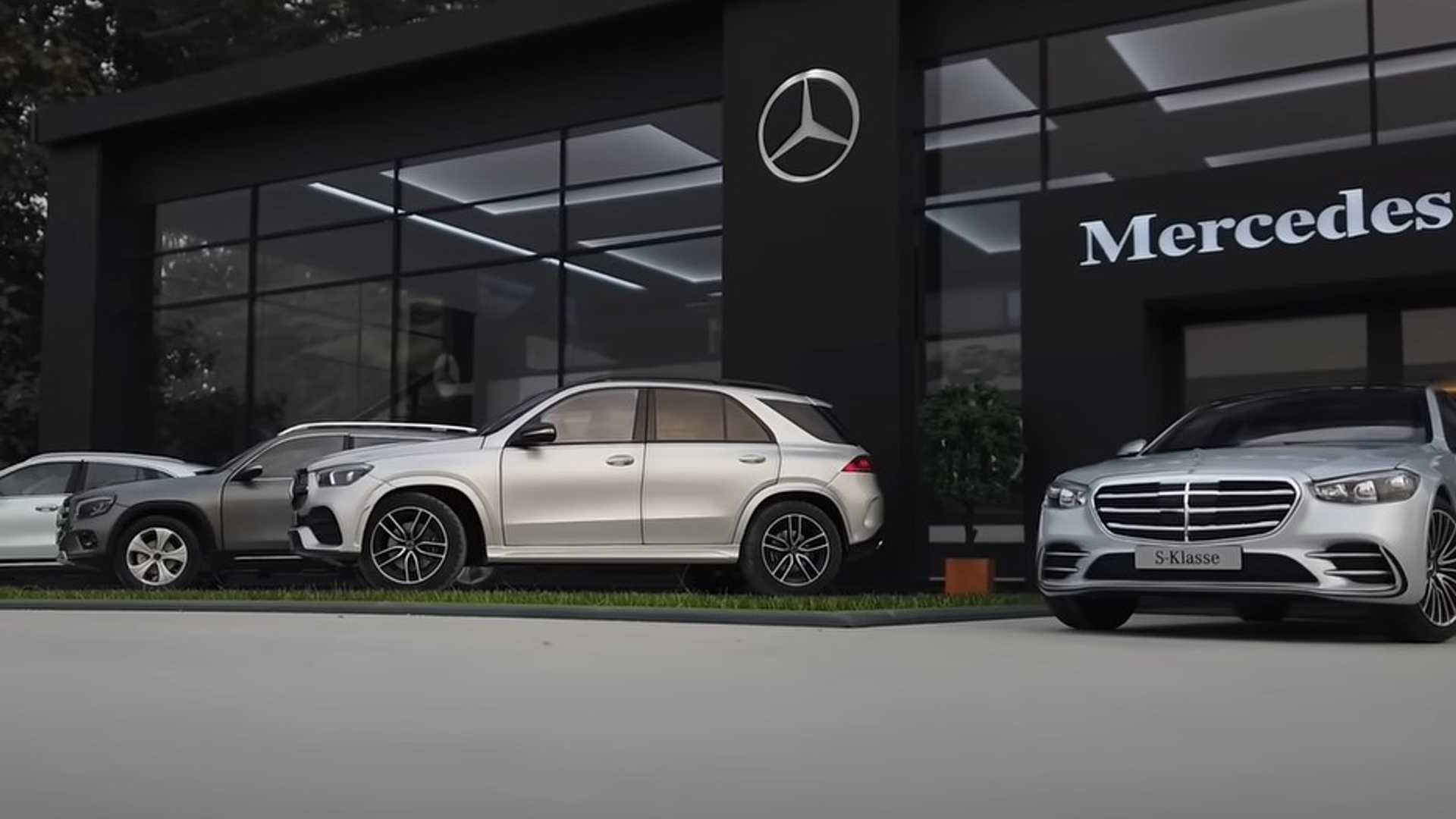 Mercedes Benz Dealership In 1:18 Scale Looks Like The Real Thing