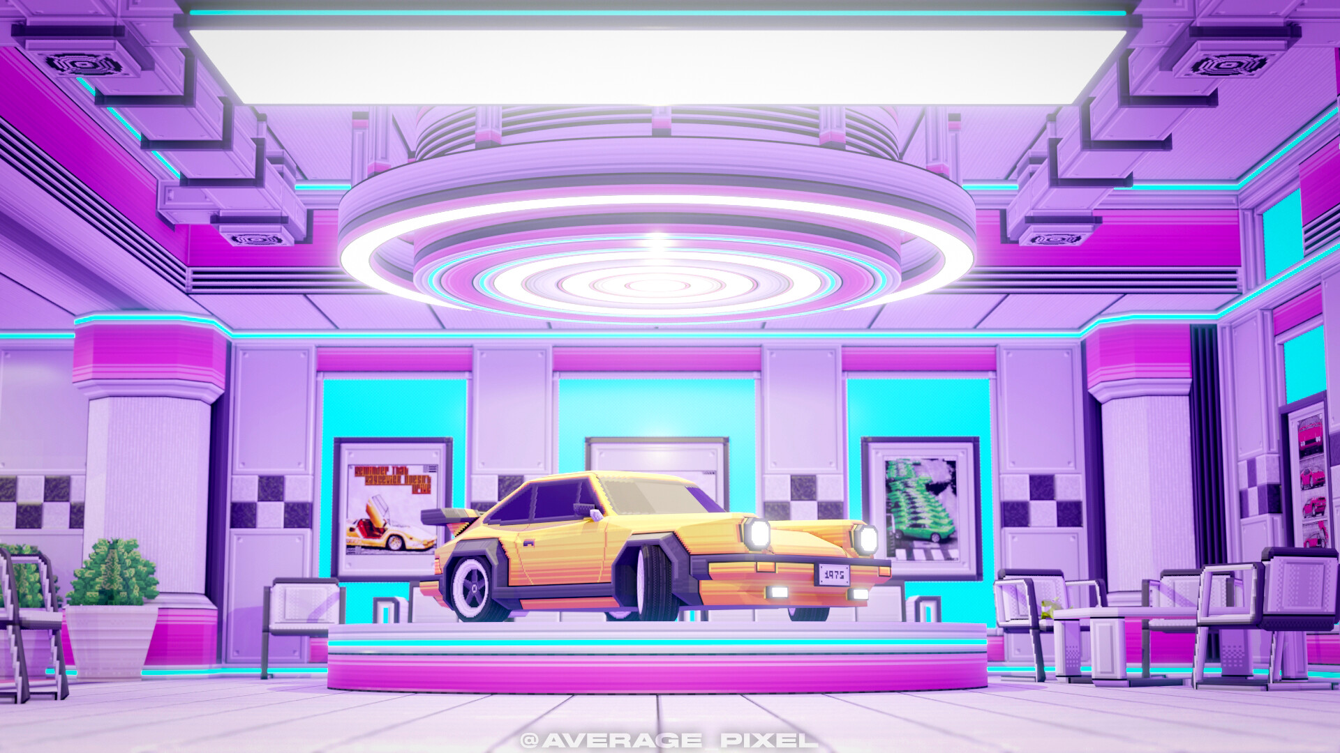 Luxury Car Dealership Scene