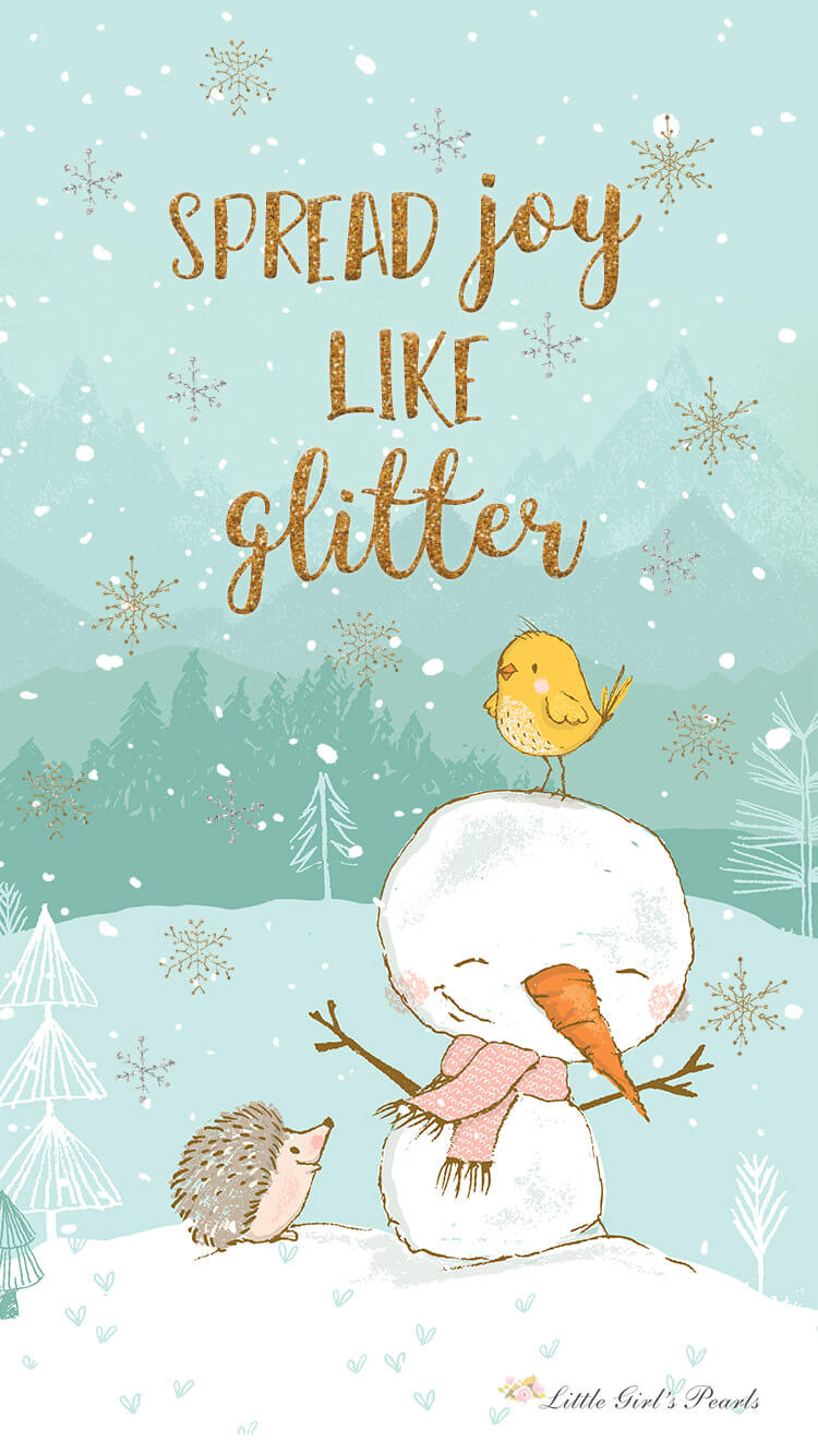 Spread Joy Like Glitter Phone Wallpaper