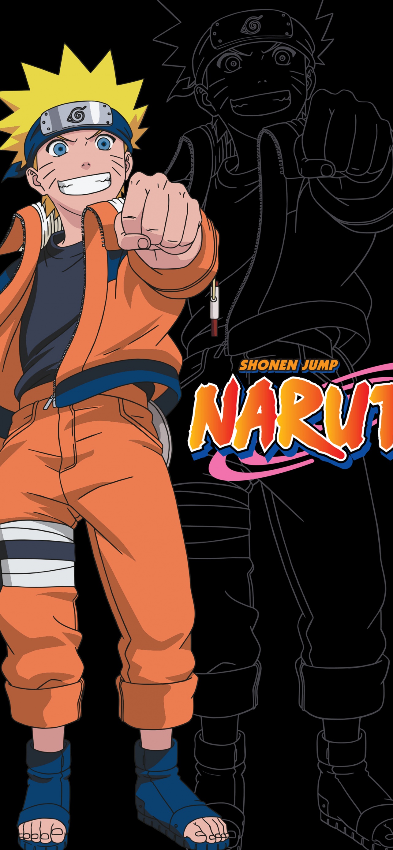 Naruto Uzumaki Wallpaper 4K, Black