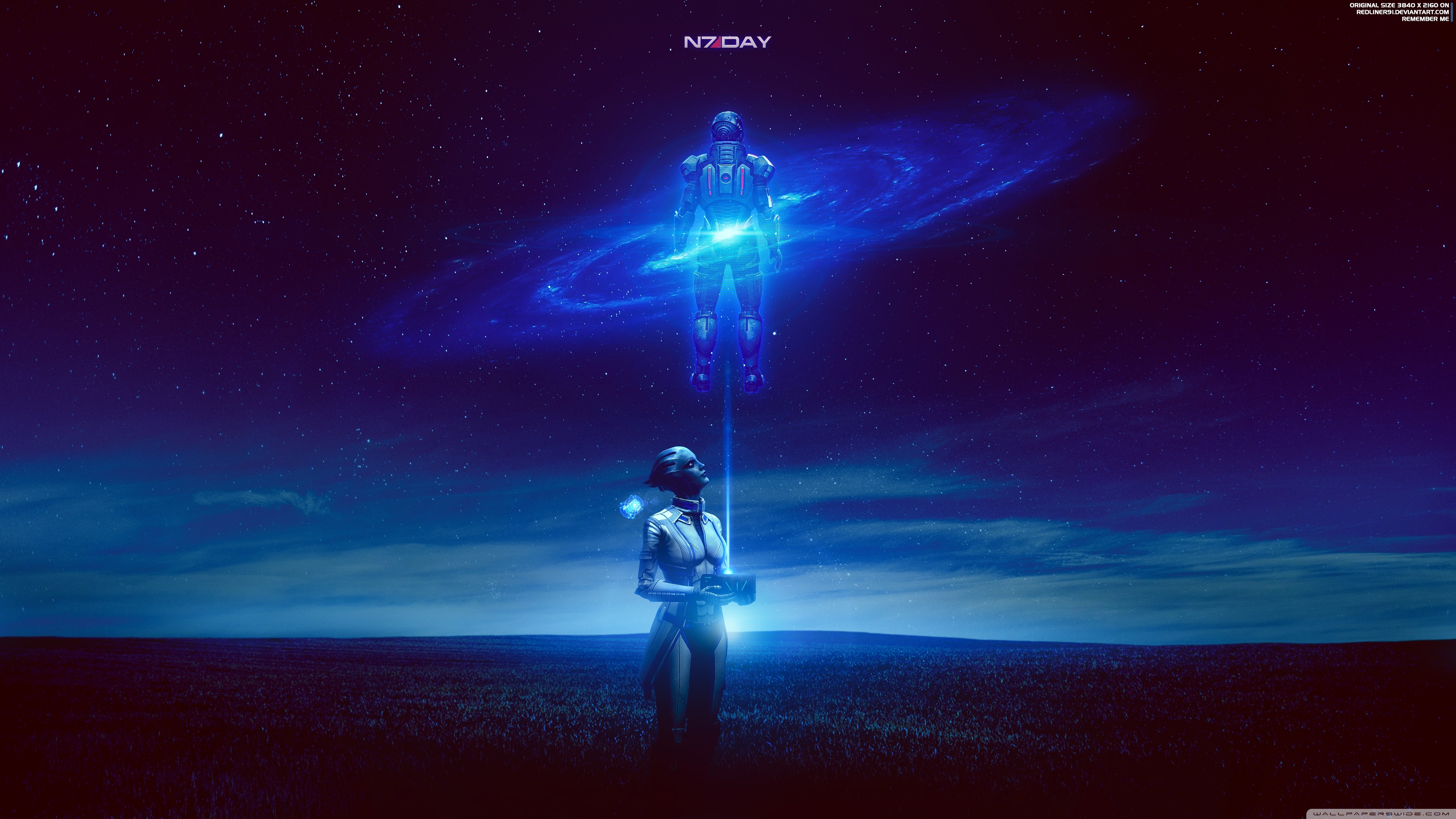 Mass Effect Trilogy, Hologram, Video Game Ultra HD Desktop Background Wallpaper for 4K UHD TV, Tablet