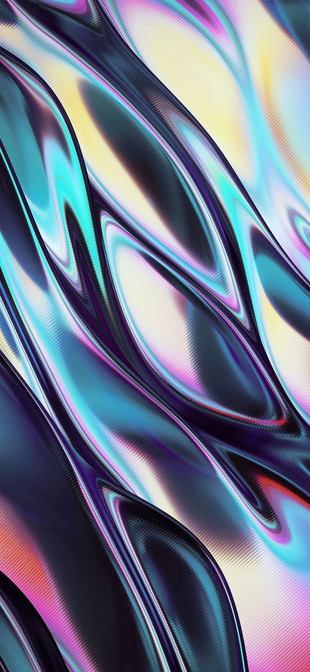 Abstract aesthetic liquid metal waves 4K wallpaper [2610x5655] and [1080x2340]