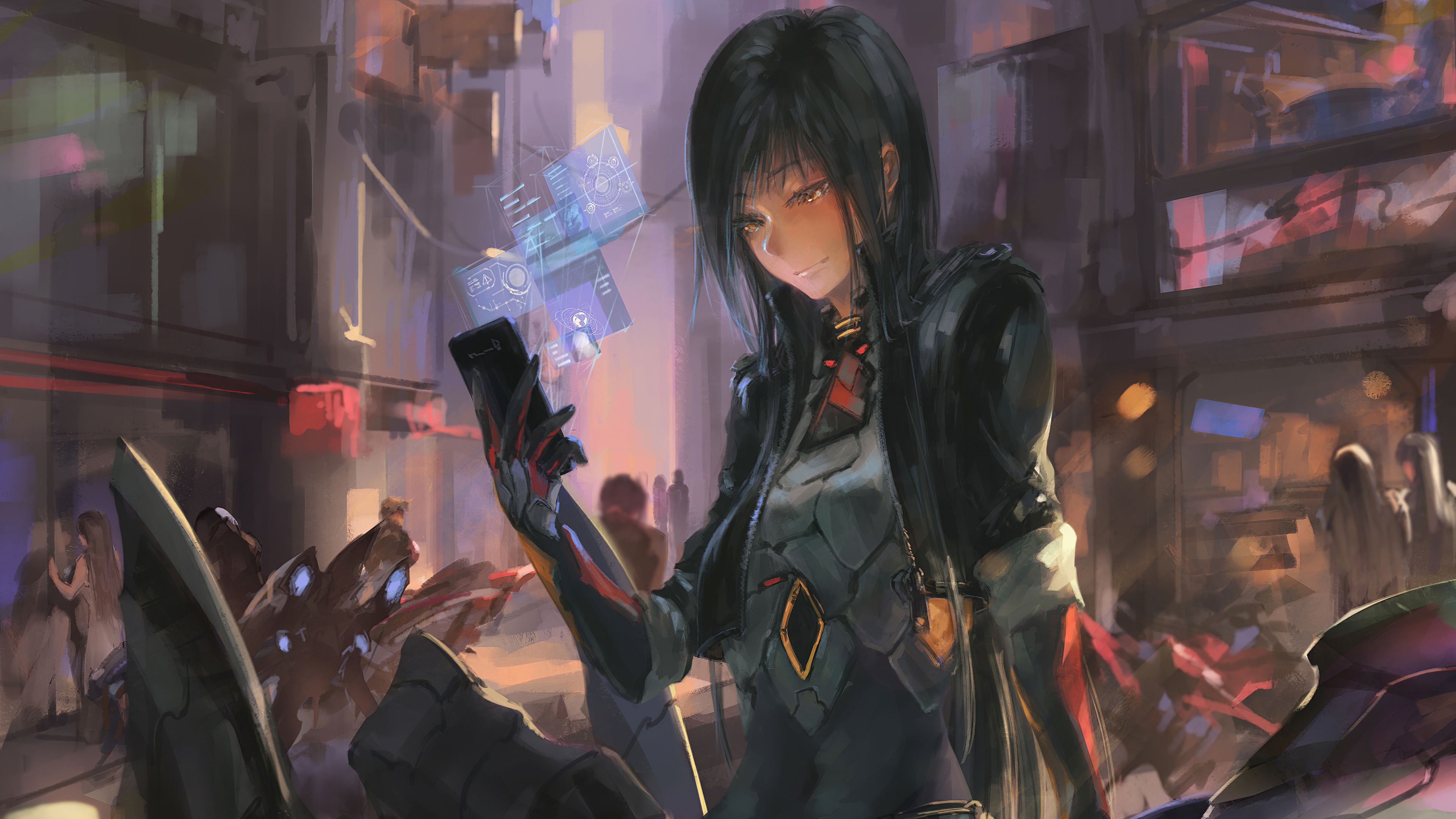 Using Holographic Phone. Holographic, HD widescreen wallpaper, Phone