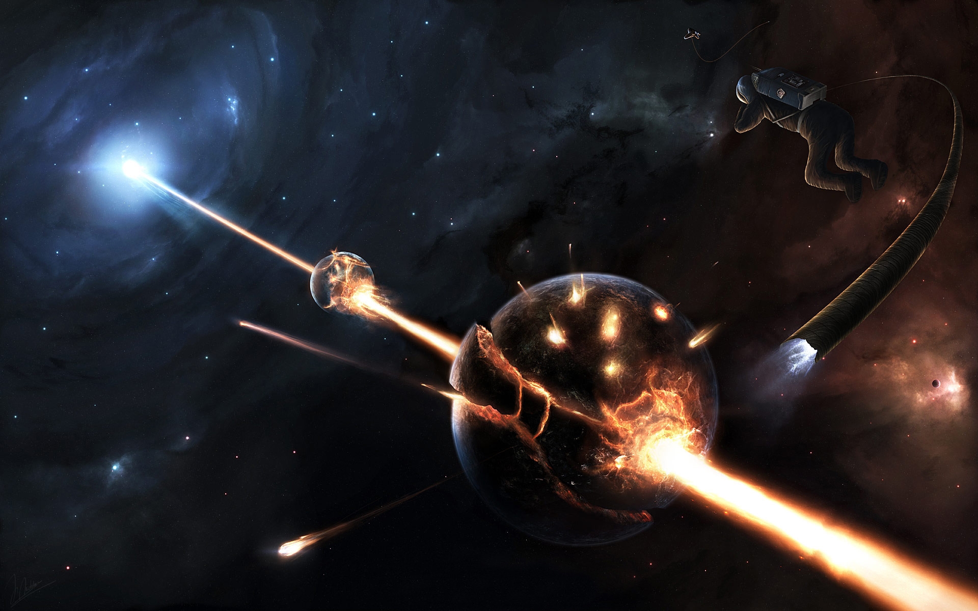 Disaster in Space HD Wallpaper