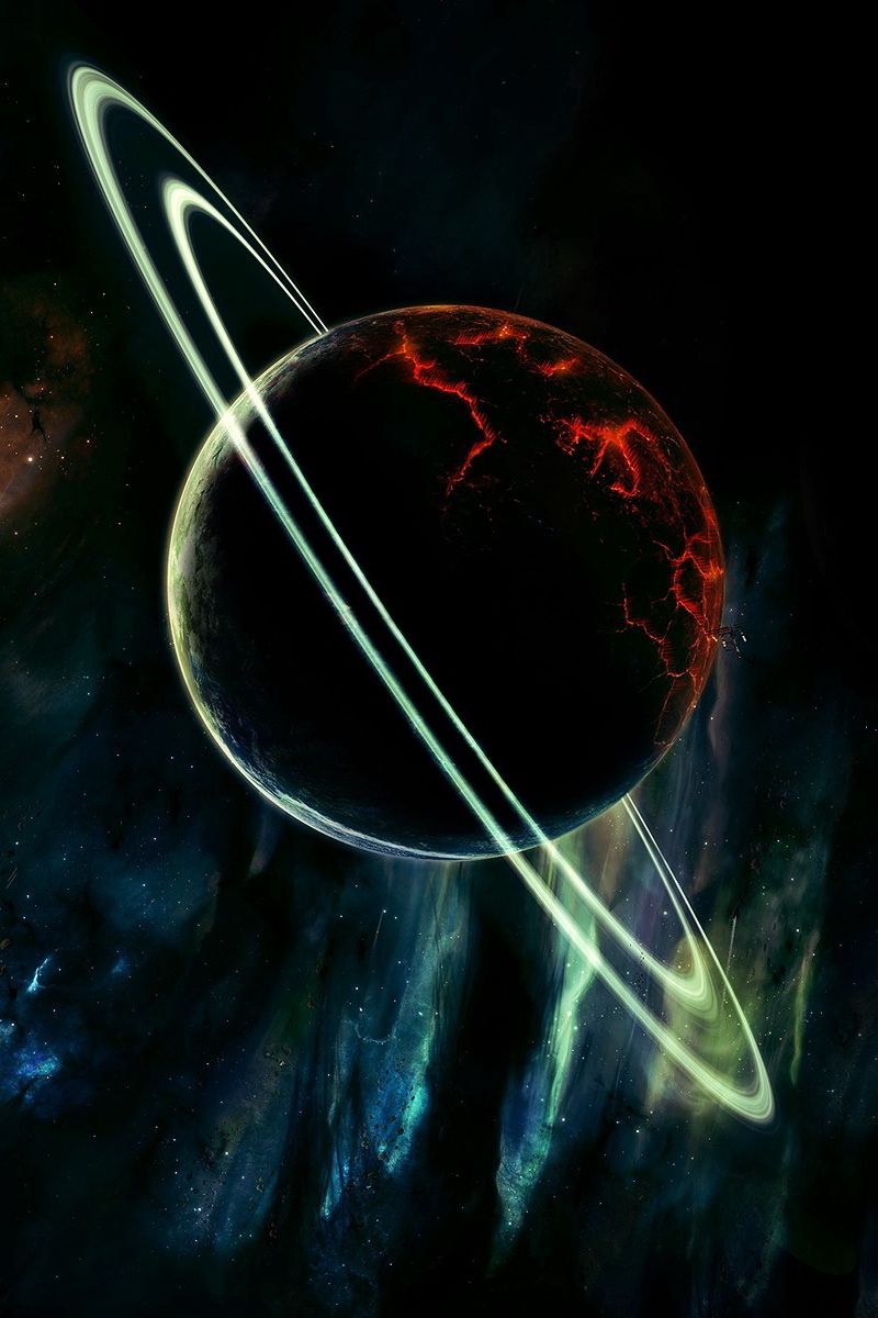 Download Wallpaper 800x1200 Saturn, Destruction, Planets, Stars Iphone 4s 4 For Parallax HD Background