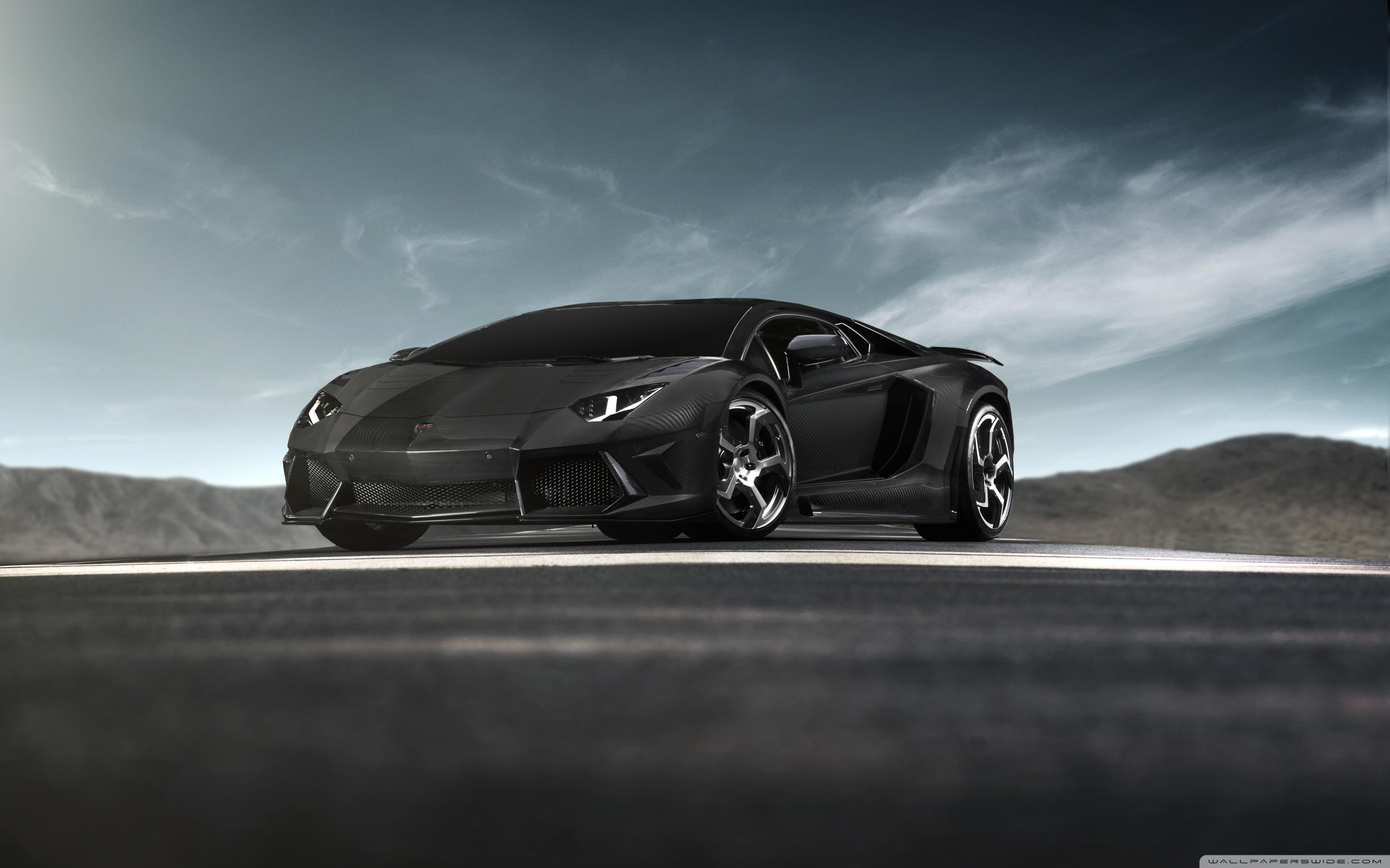 Black Lamborghini Aventador Supercar Ultra HD Desktop Background Wallpaper for 4K UHD TV, Multi Display, Dual Monitor, Tablet