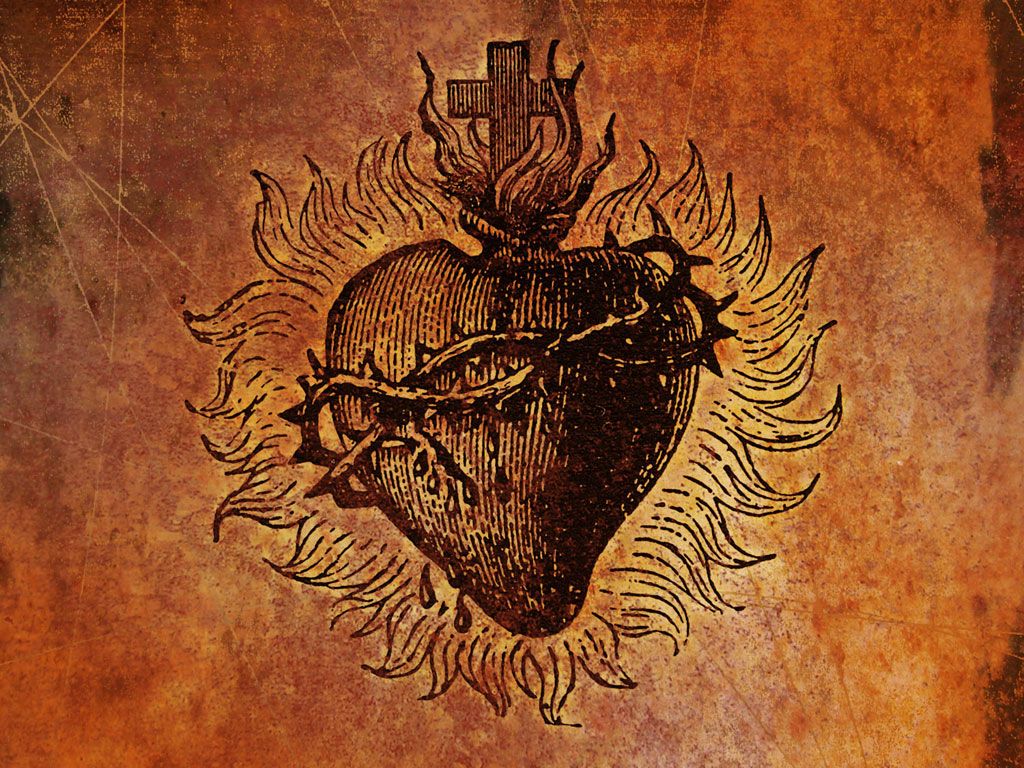 Sacred heart!. Sacred heart tattoos, Heart wallpaper, Sacred heart