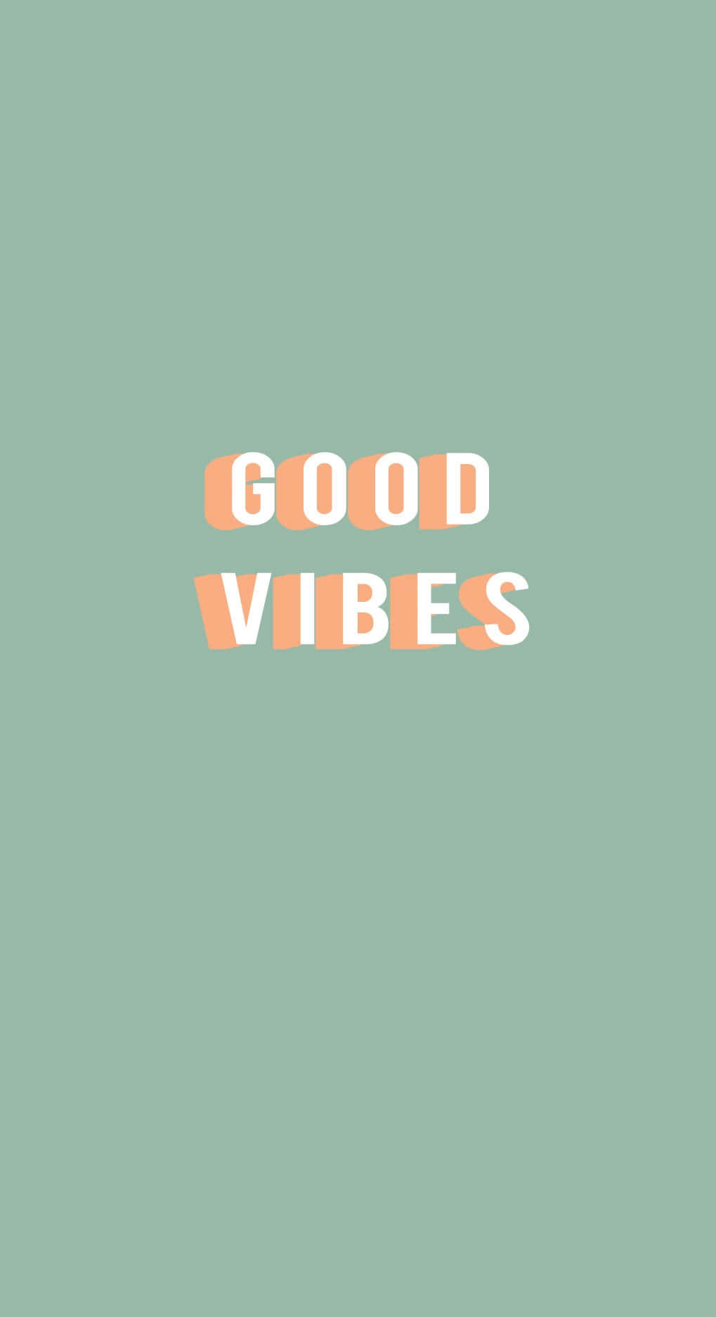 Download Cute Sage Green Good Vibes Wallpaper
