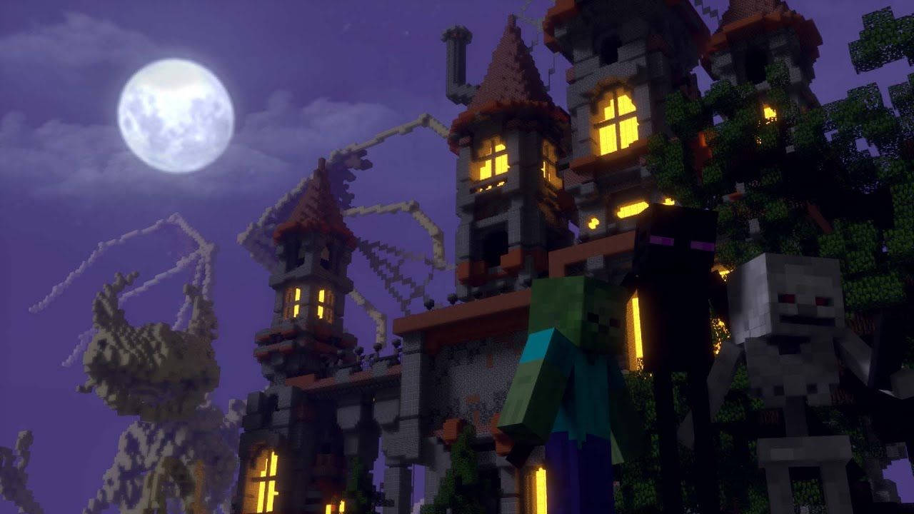 Download Minecraft Pc Creepy Castle Wallpaper