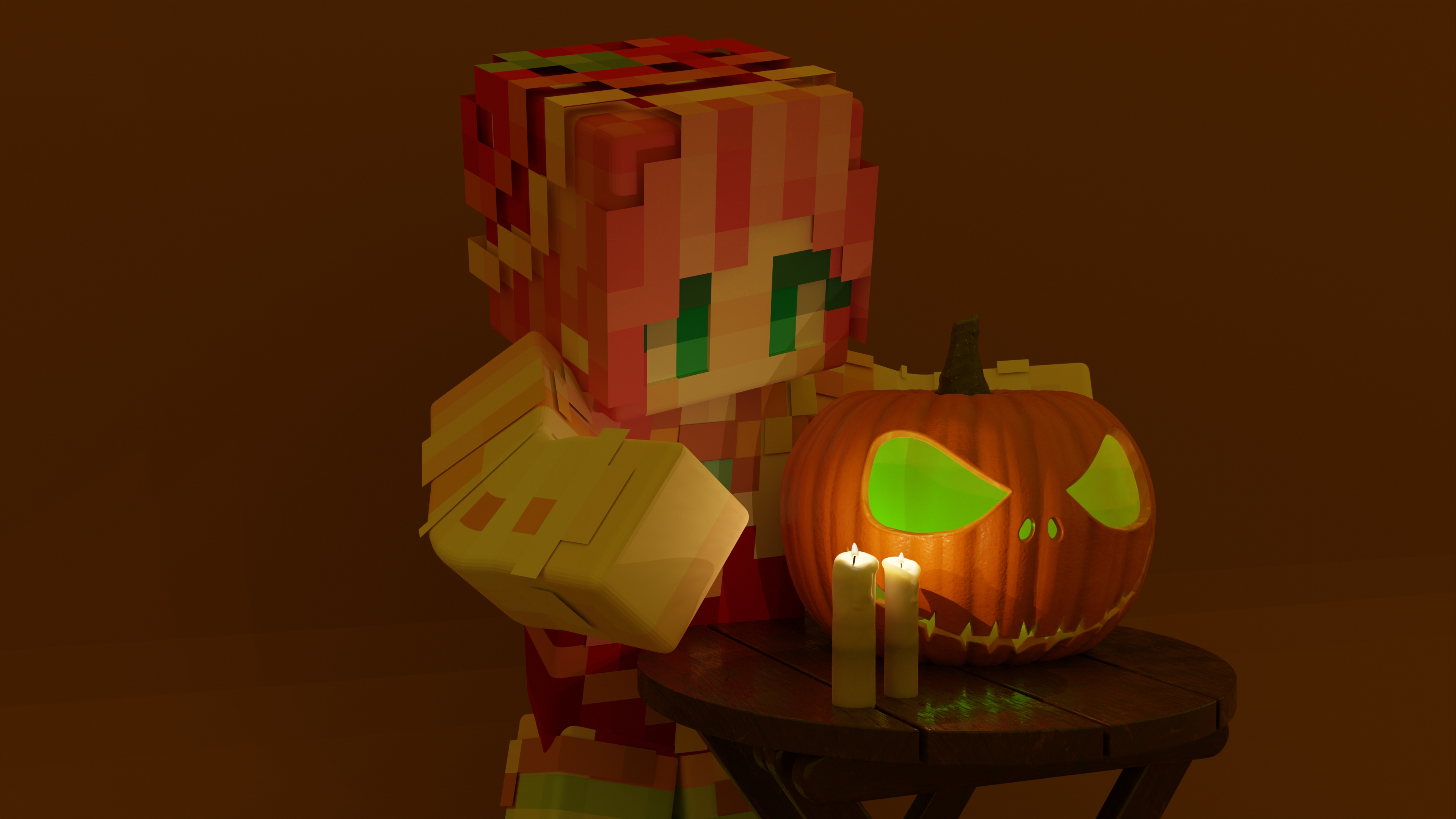 AutCraft that our Village of Boos opens on October 17th! For now, we made these desktop wallpaper of our admin team for you to use during the Halloween Season