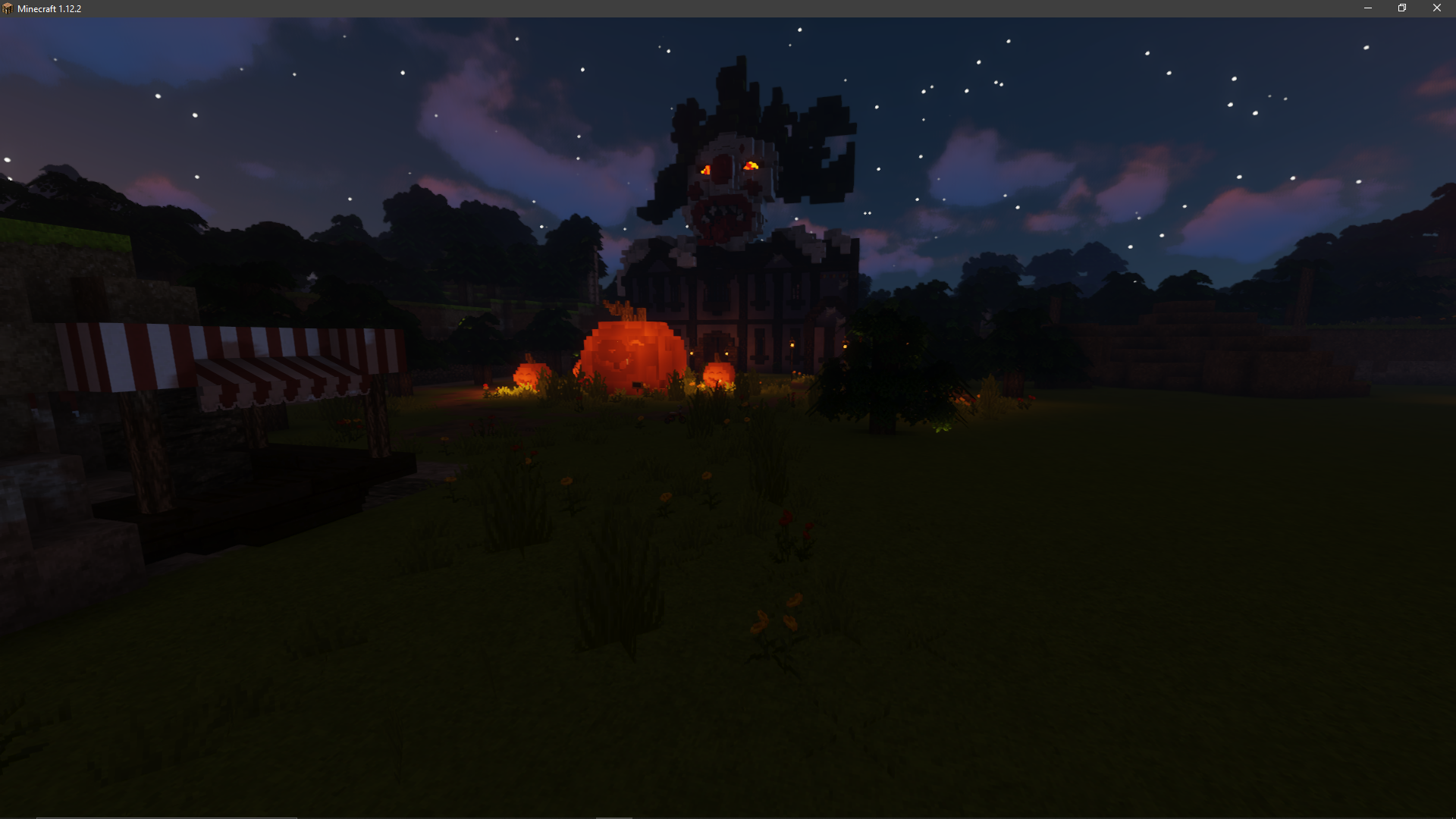 my recreation of the Minecraft Halloween mashup mansion