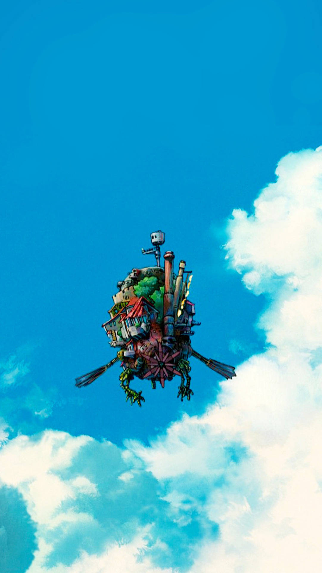 Download Flying Howl's Moving Castle Phone Wallpaper