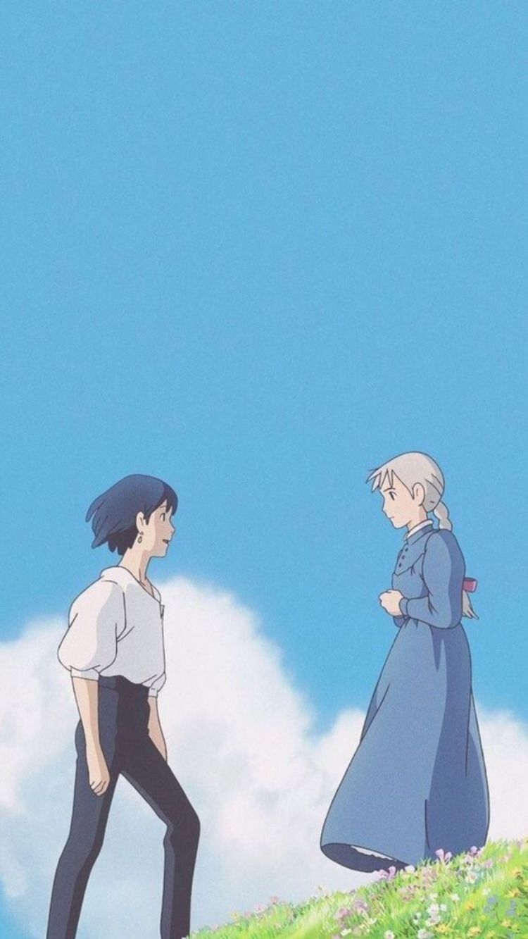 Howls Moving Castle Phone Background. Studio ghibli art, Ghibli artwork, Howl and sophie
