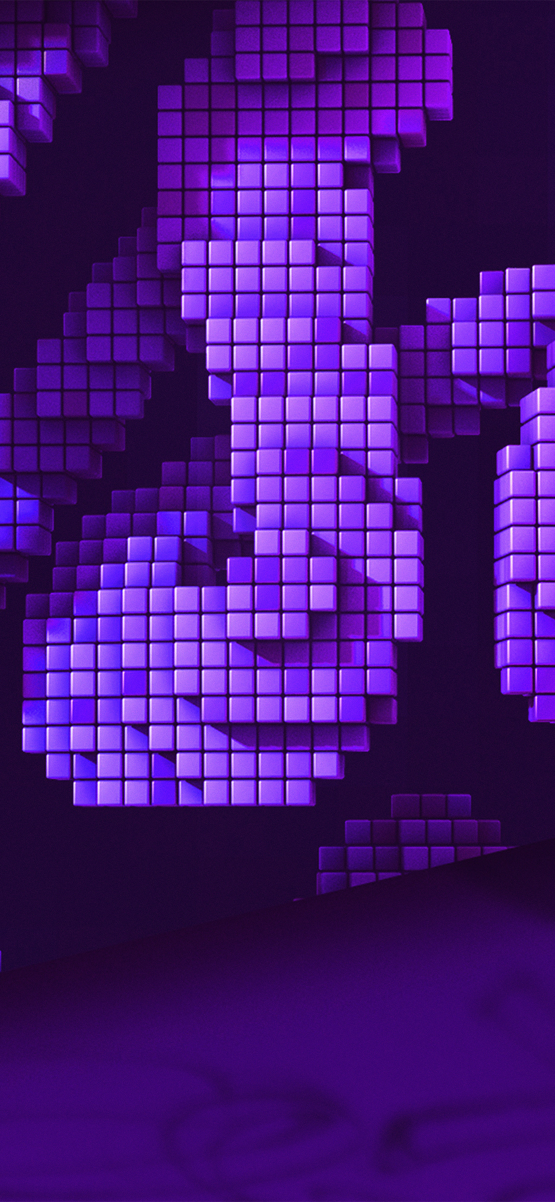 Digital Pixel Art Purple Pattern