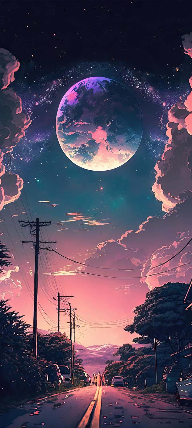 Anime Night iPhone Wallpaper HD