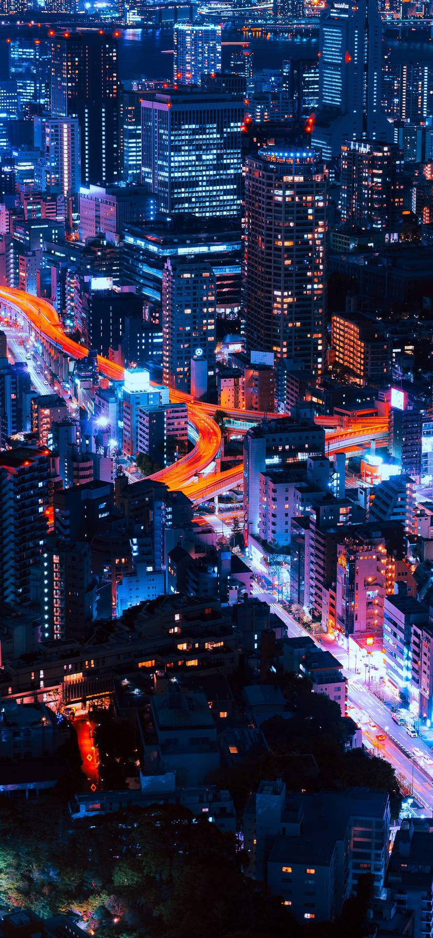 Download Cool iPhone Xs Max Night City Wallpaper