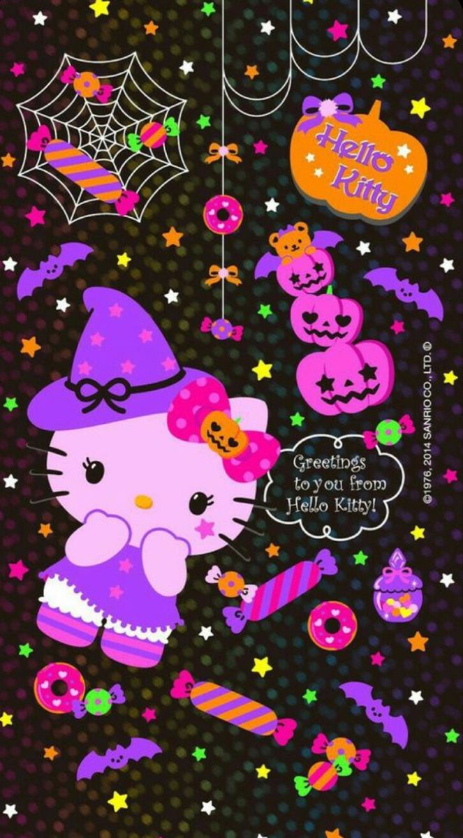 Halloween hello kitty. Hello kitty wallpaper, Hello kitty art, Hello kitty picture
