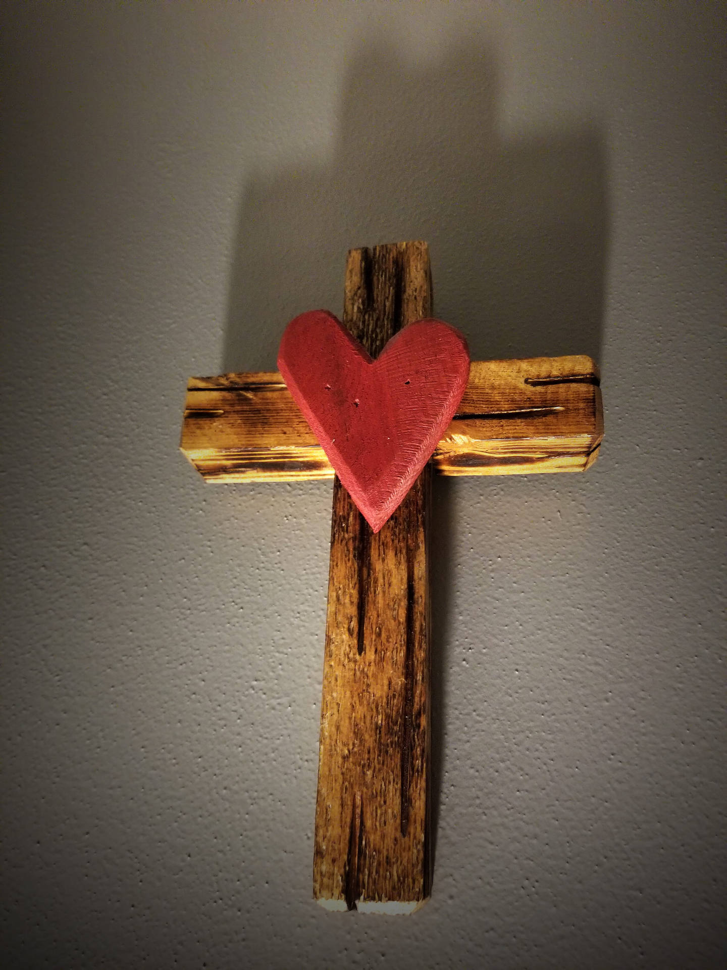 Download I Love Jesus iPhone With Wooden Cross Wallpaper