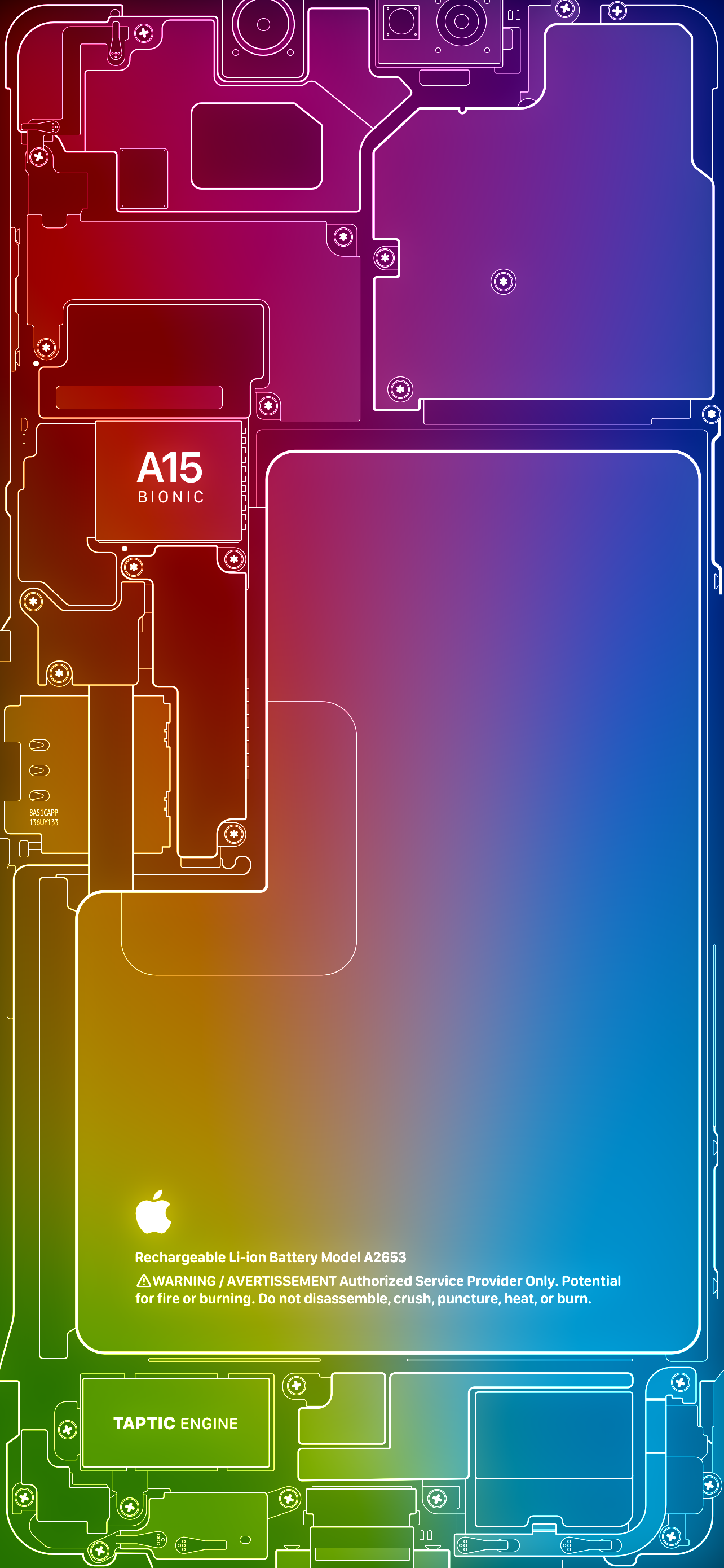 Rainbow iPhone 13 Pro Schema Wallpaper Download