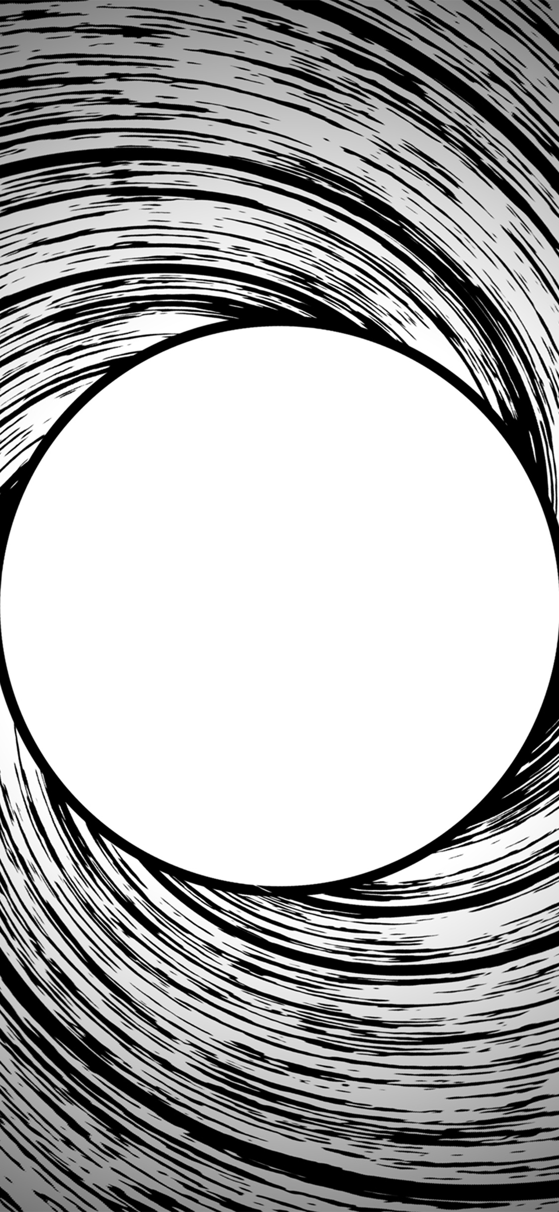 iPhone X wallpaper. james bond circle bw pattern