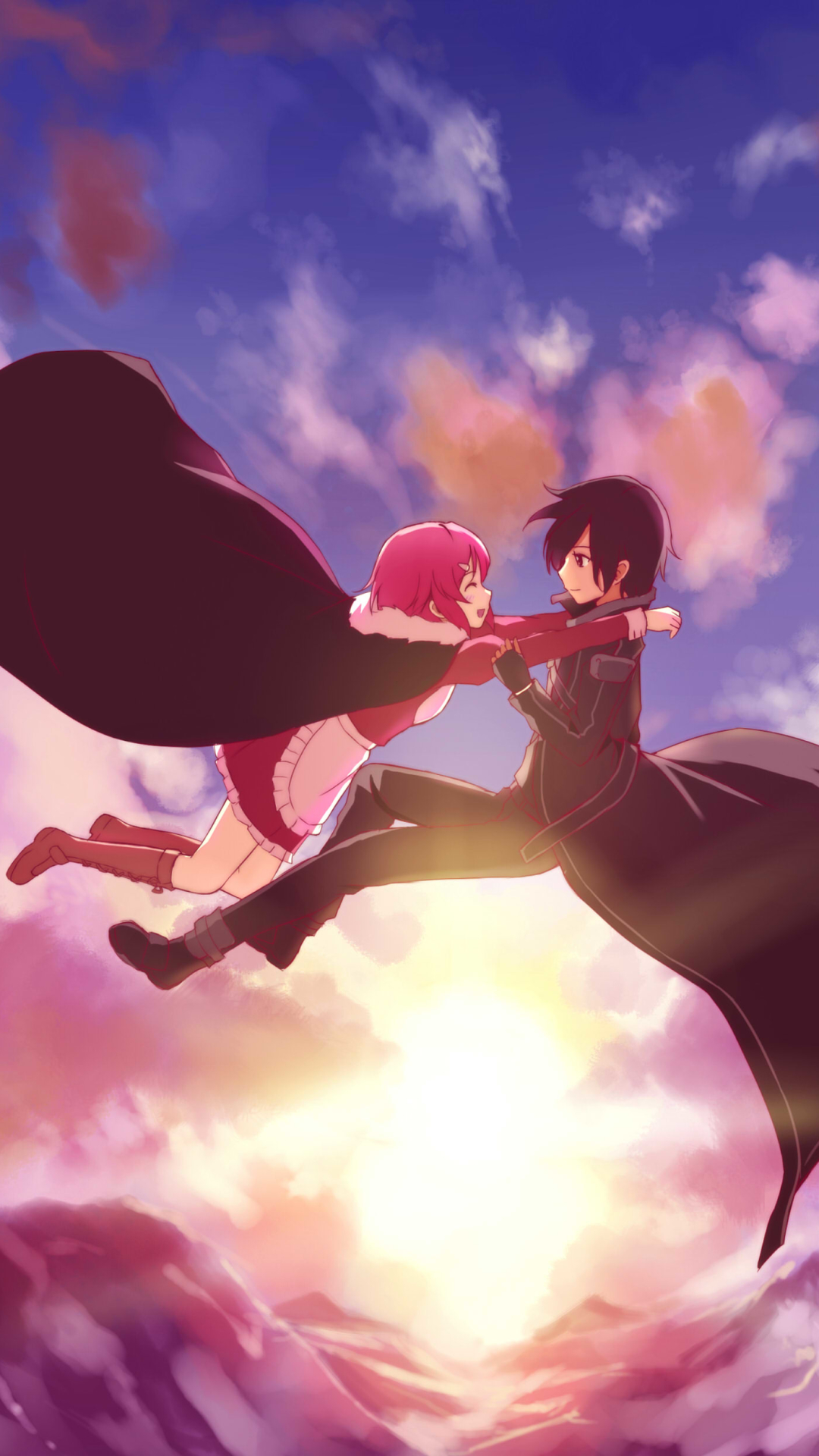Mobile wallpaper: Anime, Fantasy, Love, Sword Art Online, Romantic, Kirito (Sword Art Online), Lisbeth (Sword Art Online), 1086807 download the picture for free
