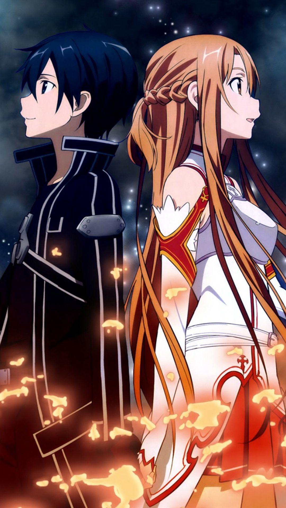 Kirito and Asuna Phone Wallpaper Free Kirito and Asuna Phone Background