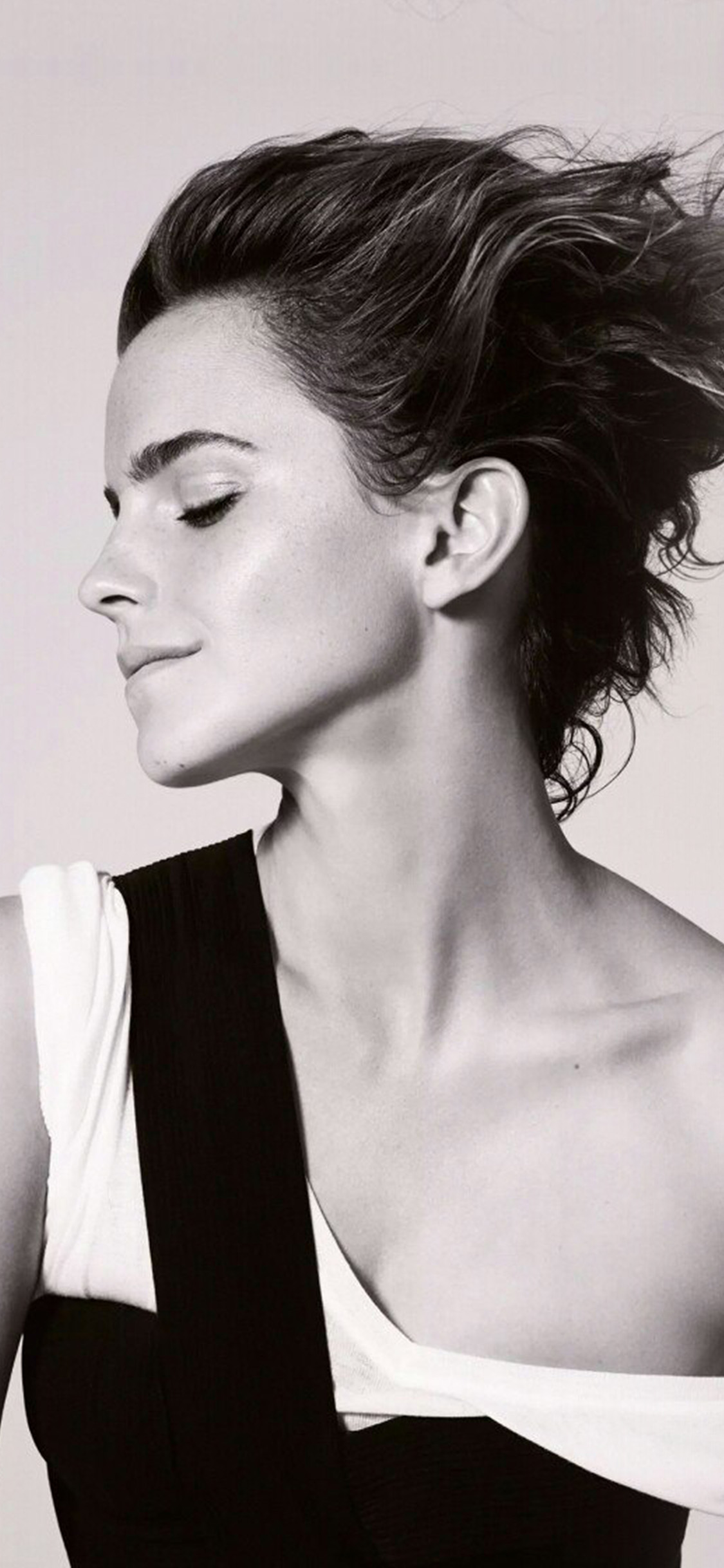 Emma Watson Girl Bw Film Actress Wallpaper