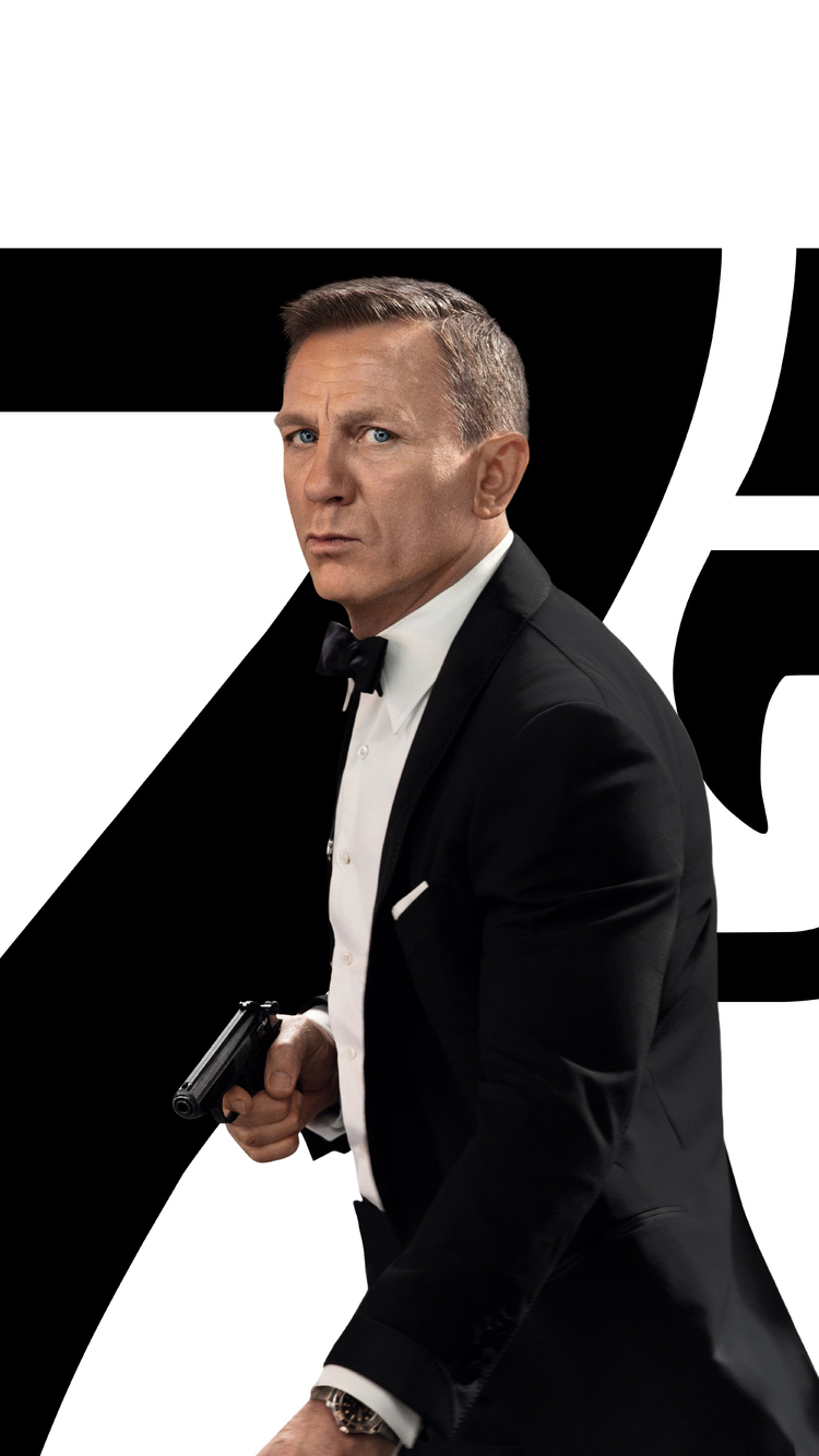 Daniel Craig As James Bond No Time To Die iPhone 6, iPhone 6S, iPhone 7 HD 4k Wallpaper, Image, Background, Photo and Picture