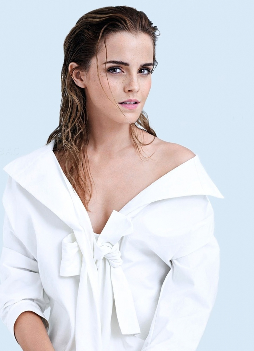 Download wallpaper 840x1160 white dress, beautiful, emma watson, iphone 4, iphone 4s, ipod touch, 840x1160 HD background, 16918