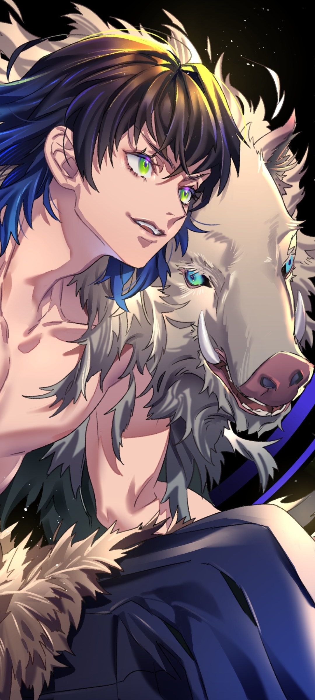 Mobile wallpaper: Anime, Demon Slayer: Kimetsu No Yaiba, Inosuke Hashibira, 1413603 download the picture for free