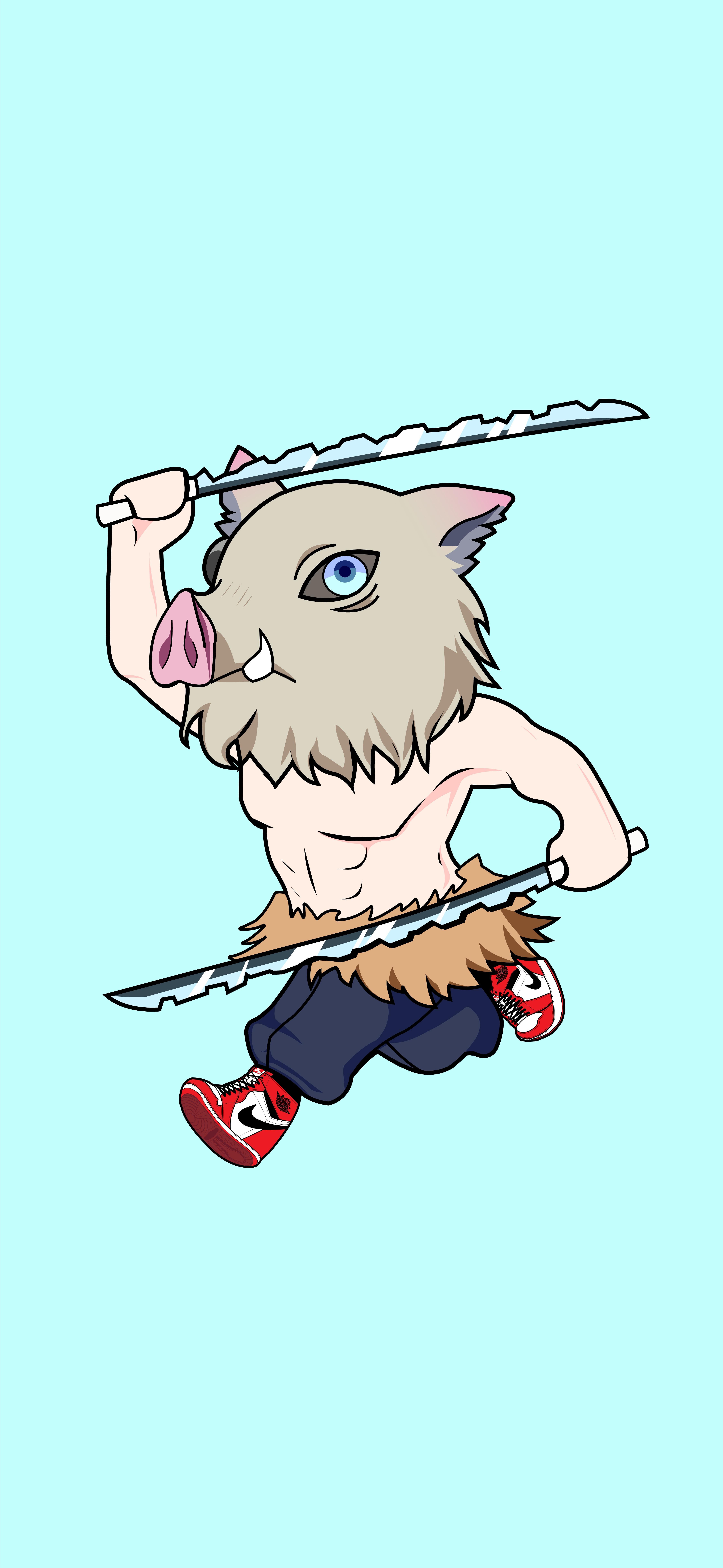 A Demonslayer wallpaper I made of inosuke in Jordan's