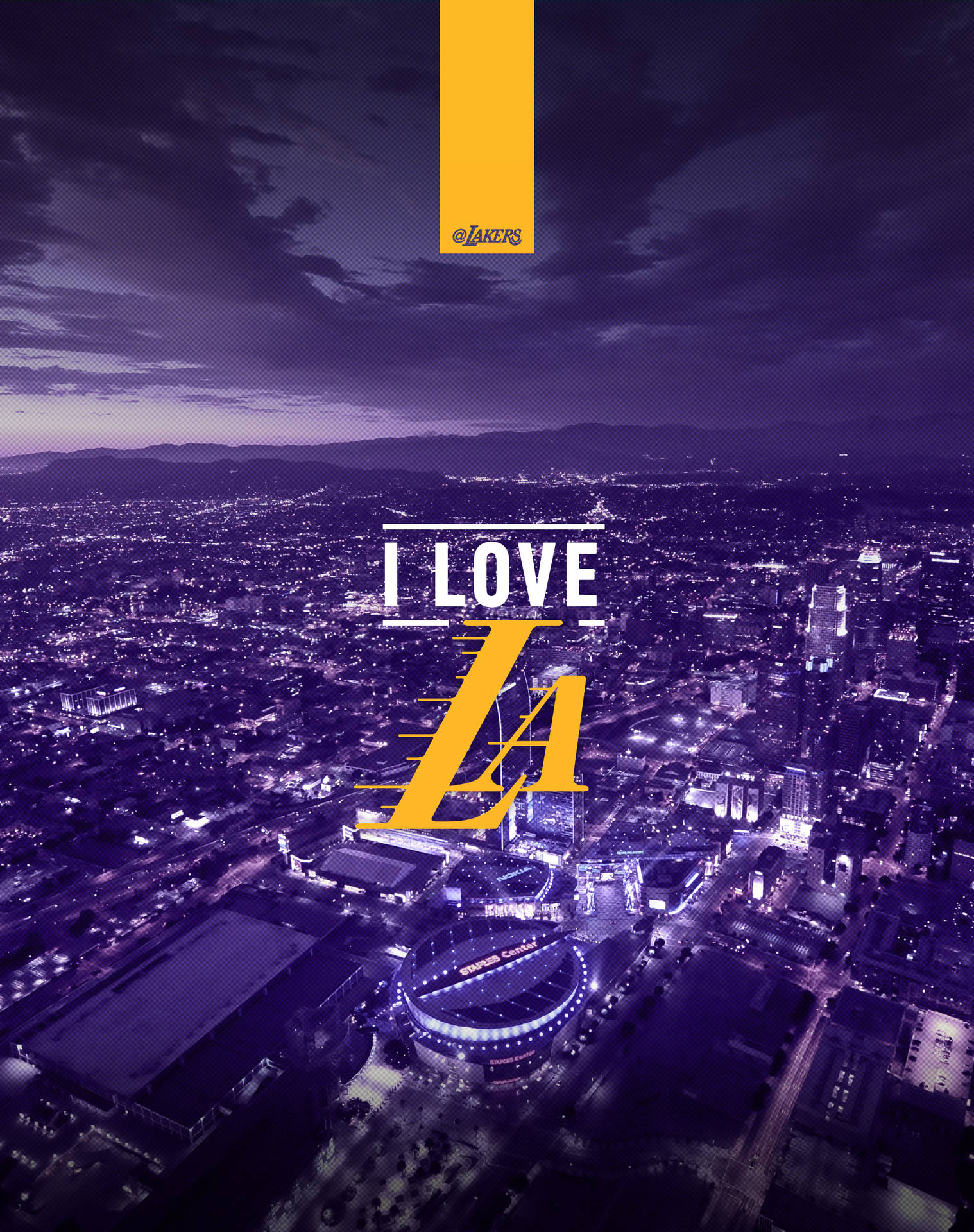 Download Show Your Lakers Pride With This Stylish Lakers Branded IPhone Wallpaper