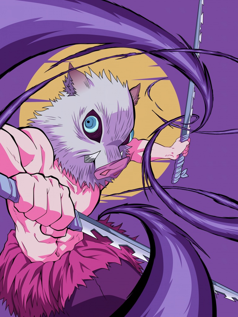 Inosuke Hashibira Wallpaper 4K, Demon Slayer: Kimetsu no Yaiba